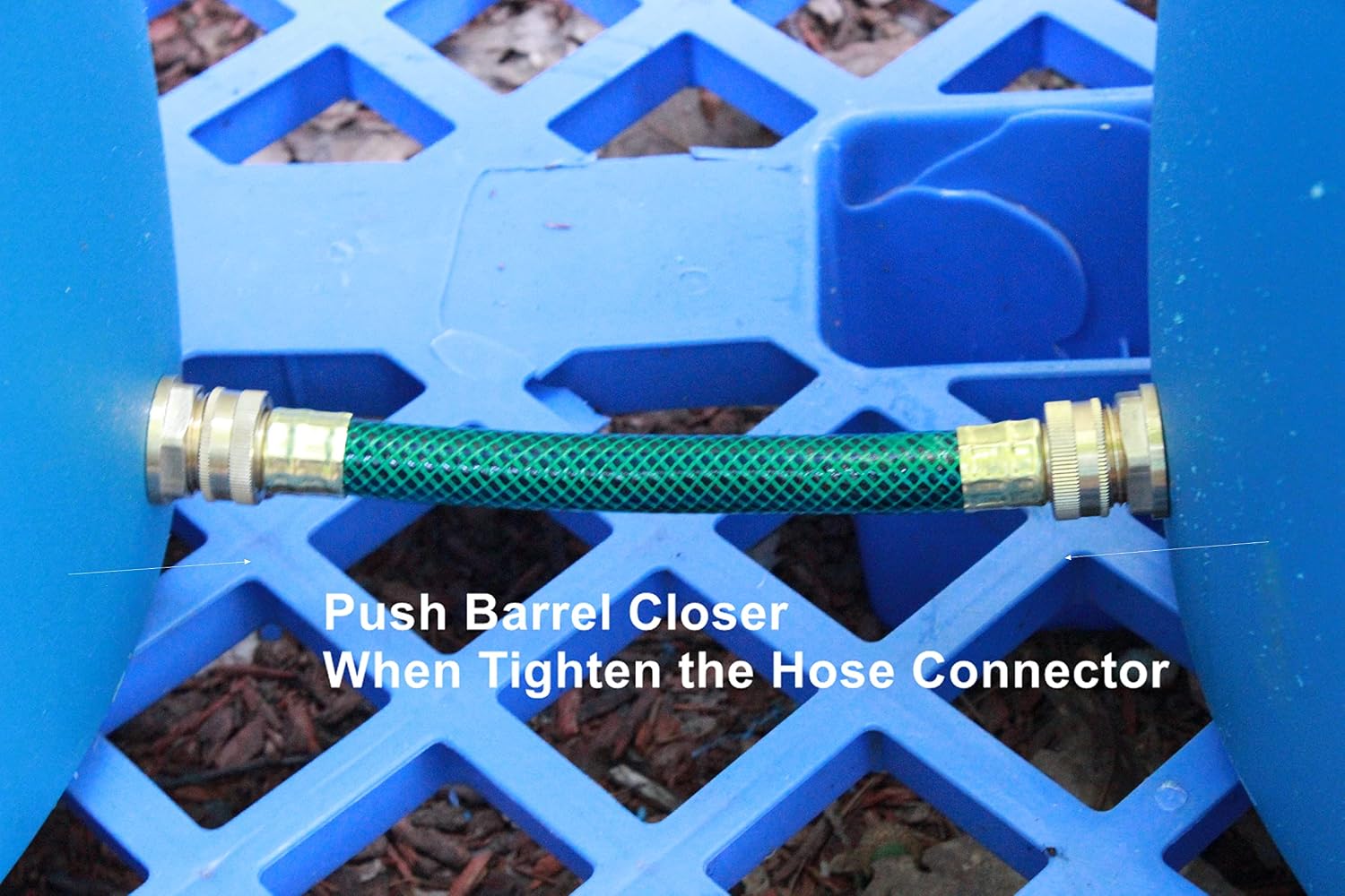 RBL020 Rain Barrel Linking Kit (Two Brass Bulkhead Fitting and One 8 inch 3/4" I.D. hose)