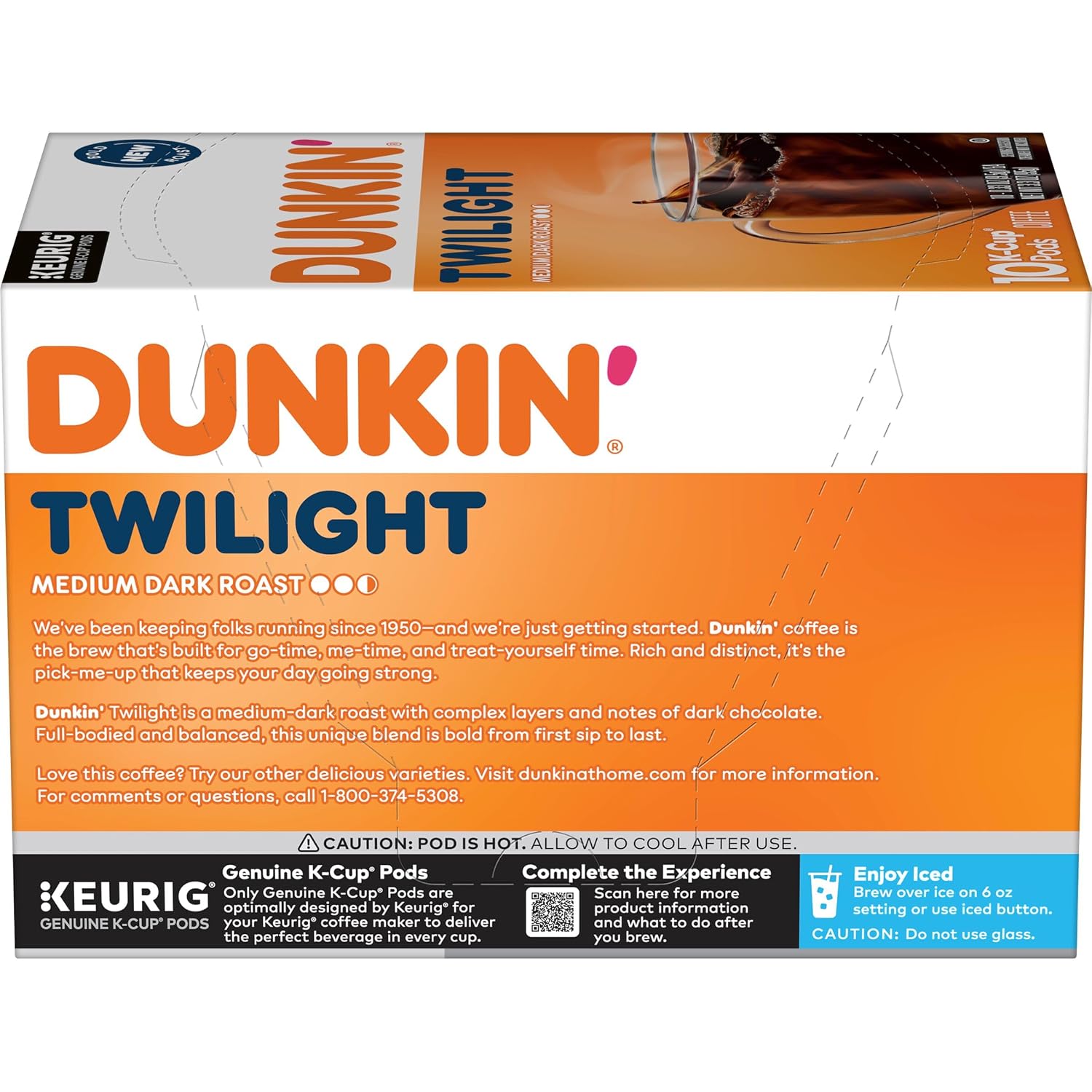 Dunkin Donuts Original Flavor Coffee K-Cups For Keurig K Cup Brewers (16 Count)