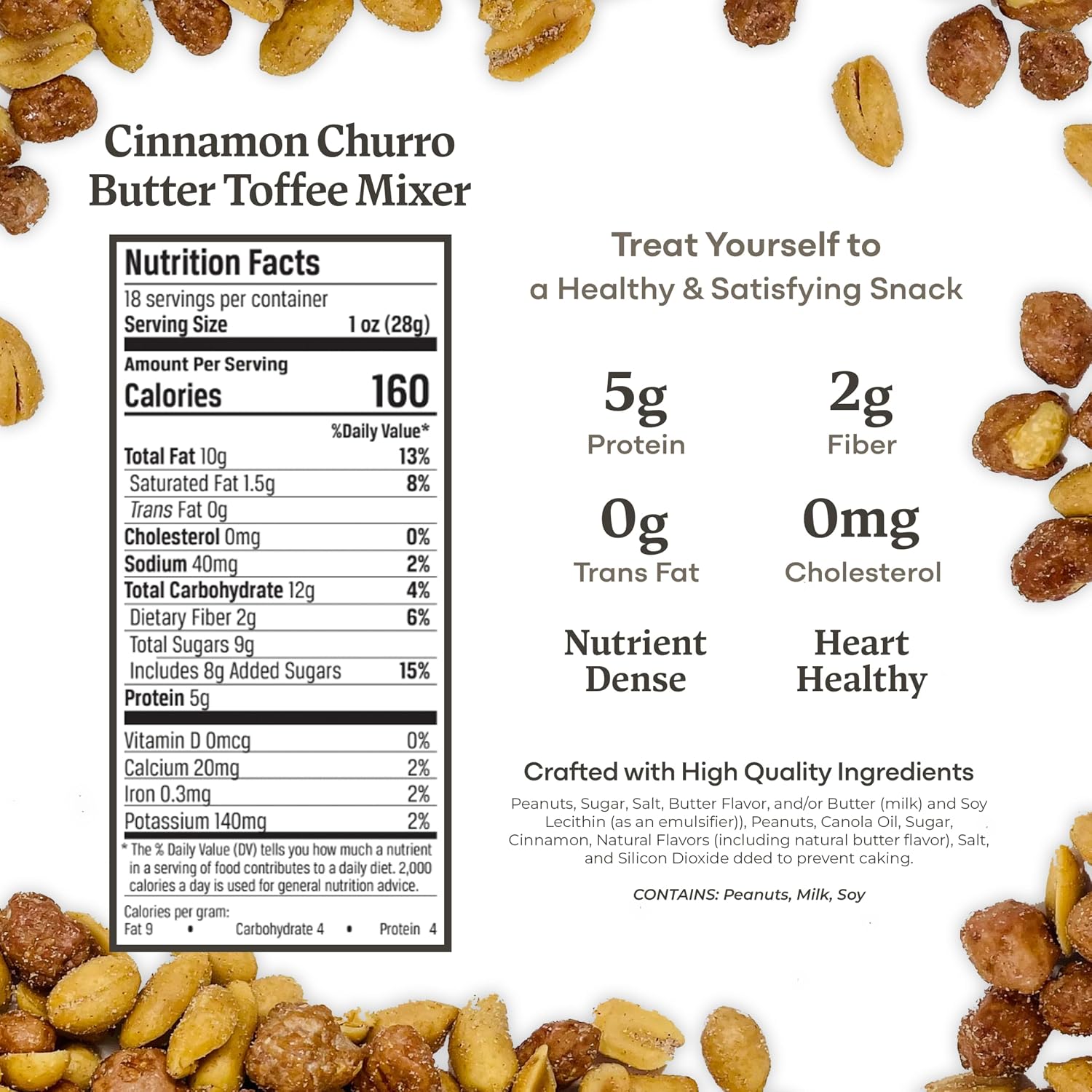 Belmont Peanuts Gourmet Sea-Salted Virginia Peanuts, 20 oz (1 Pack) – Only 3 Simple Ingredients, No Preservatives, 7g Protein – A Premium, Salty, Crunchy, Hand Seasoned Snack