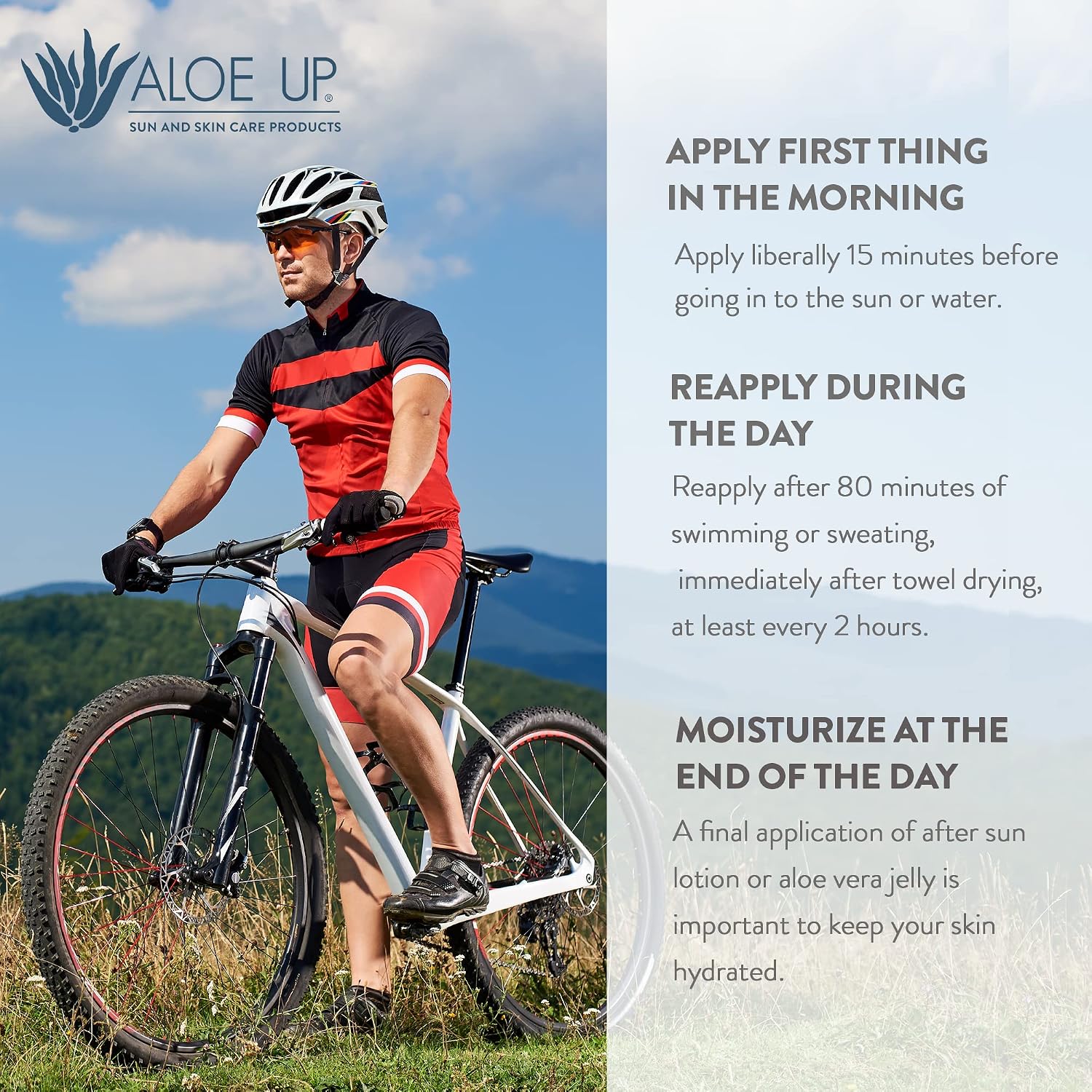Aloe Up Sport Sunscreen Spray SPF 15, Water Resistant, Non-greasy, 6 oz | Broad-spectrum SPF 15; Water resistant up to 80 min; Non-greasy, With aloe vera gel, fragrance-free