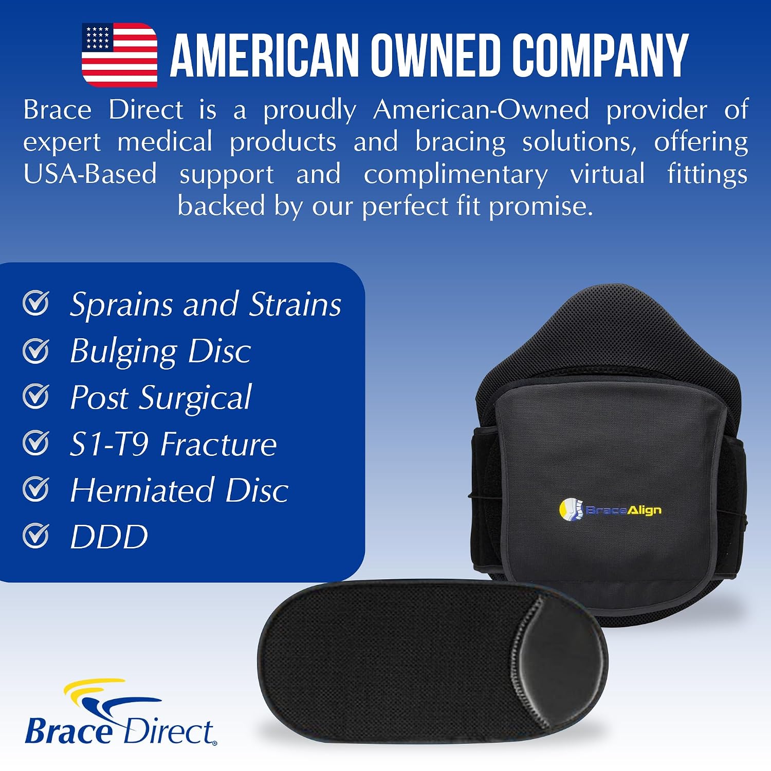 VertebrAlign LSO, Lumbar Back Brace, Herniated Disc, L0650 | Adjustable lumbar support brace eases bulging disc, sciatica, spinal stenosis & post-op back pain. Men & women. L0631, L0648