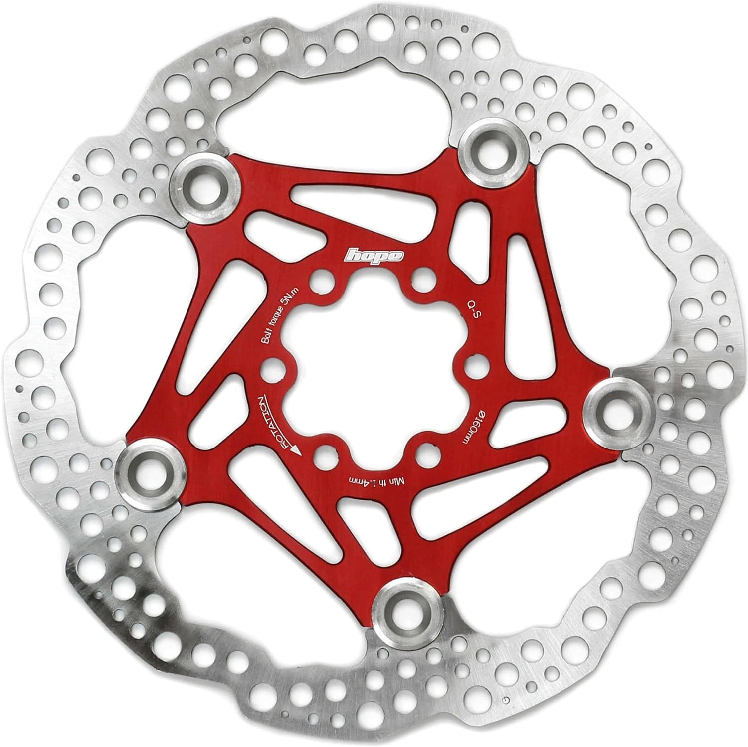 Hope Floating Disc Rotor: 180mm Orange | bike-brake-rotors