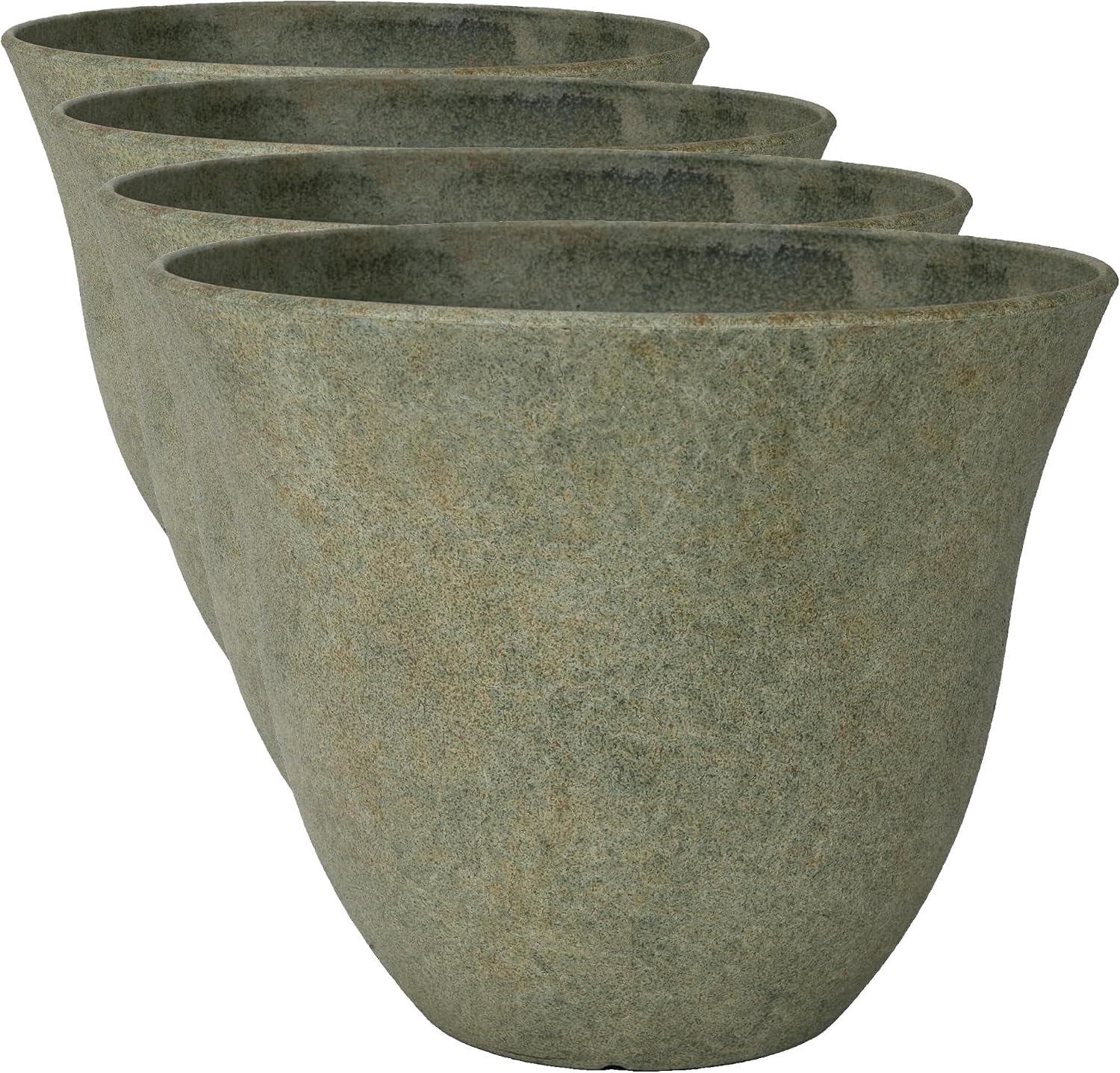 Honeysuckle Resin Planter, Durable Garden Pot, 13" Fossil | Hand-Painted Finish Plant Pots, Lightweight Indoor Outdoor Planter, UV-Resistant, Great for Patio, Home & Garden Decor Accent