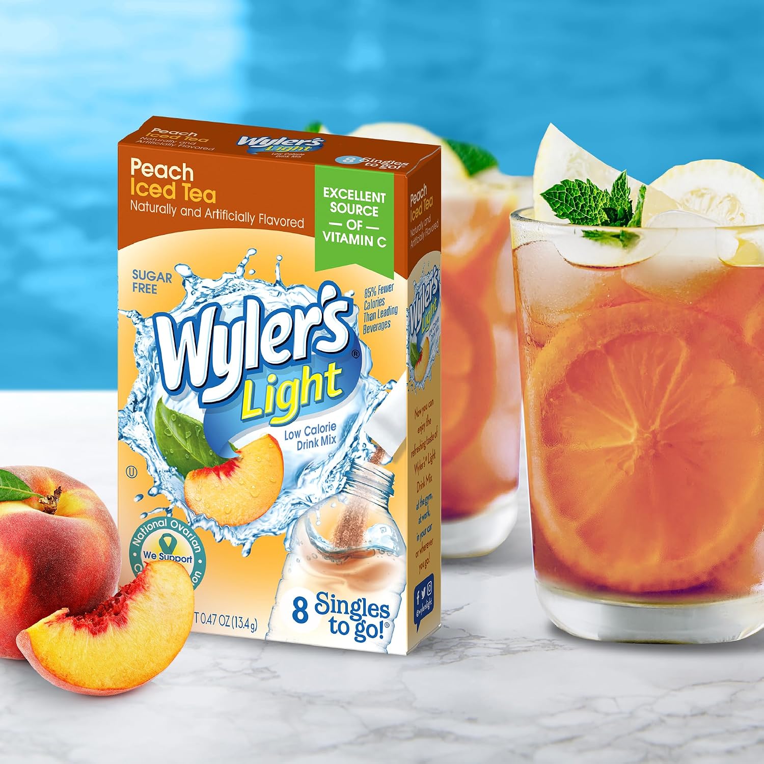 Wyler’s Light Singles To Go Drink Mix, Cherry Limeade, 8 Count (Pack of 3)