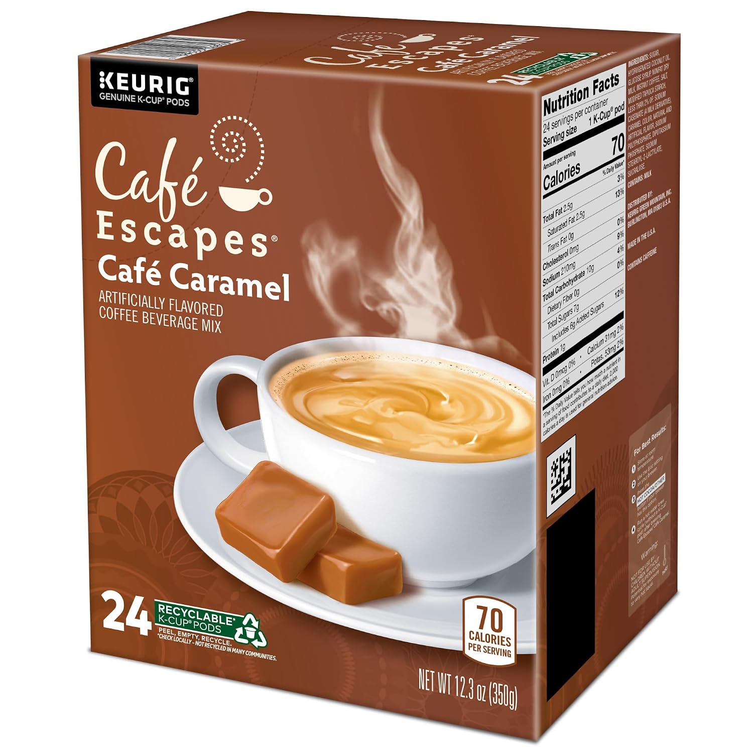 Cafe Escapes Milk Chocolate Hot Cocoa Keurig Single-Serve K-Cup Pods, 96 Count