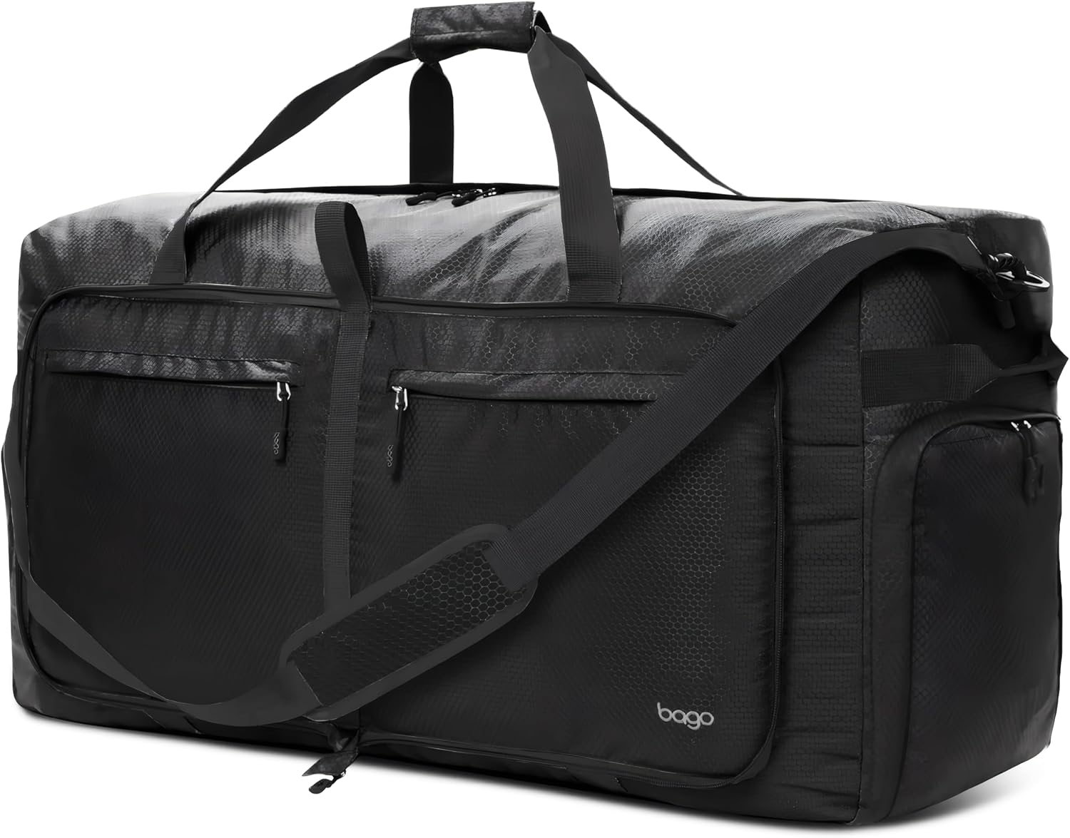 Bago Large Duffle Bag for Travel Women & Men. Durable Lightweight Foldable Travel Duffel Bags For Traveling Women. 80L Duffle Bags For Overnight Bag With Shoe Compartment Collapsible Weekender duffel