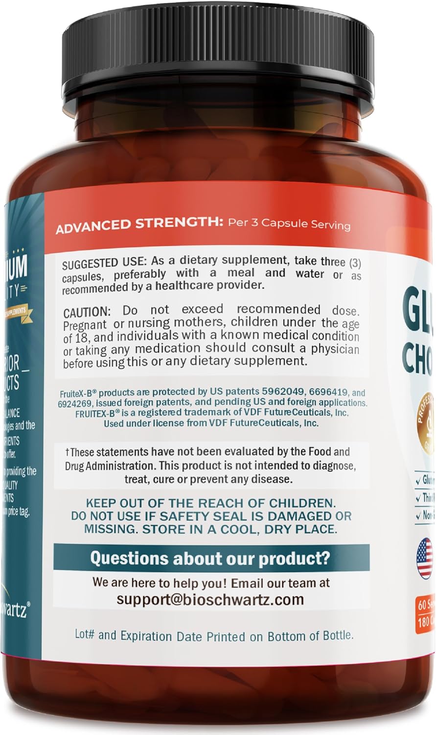 Glucosamine Chondroitin MSM Joint Support Supplement, 90 Capsules | Turmeric & Ginger, Hyaluronic Acid, Collagen, Glucosamine Chondroitin Sulfate for Joint Comfort, Gluten Free, Non GMO