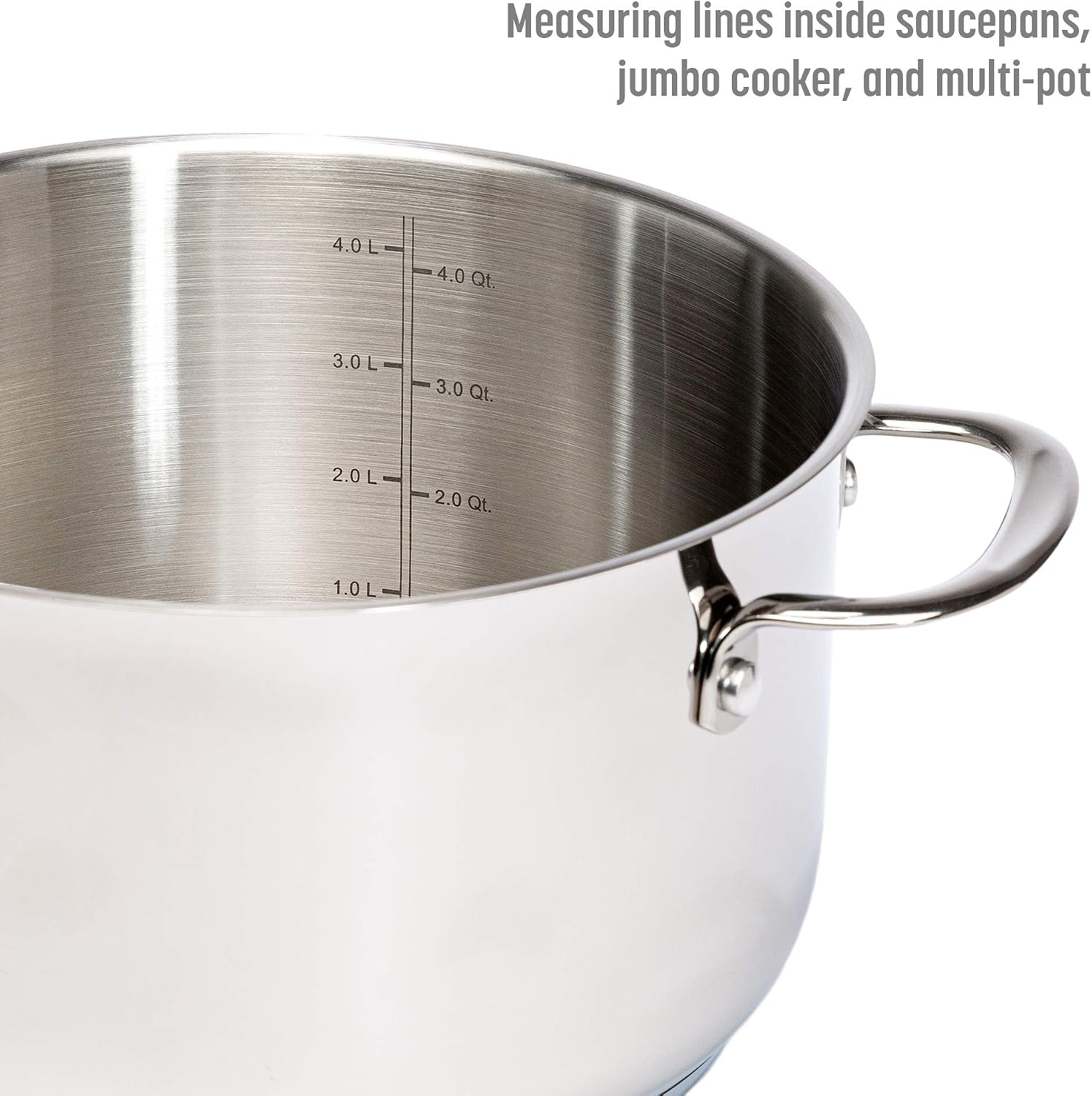 Goodful 12-Piece Classic Stainless Steel Cookware Set with Tri-Ply Base for Even Heating, Durable, Impact Bonded Pots and Pans