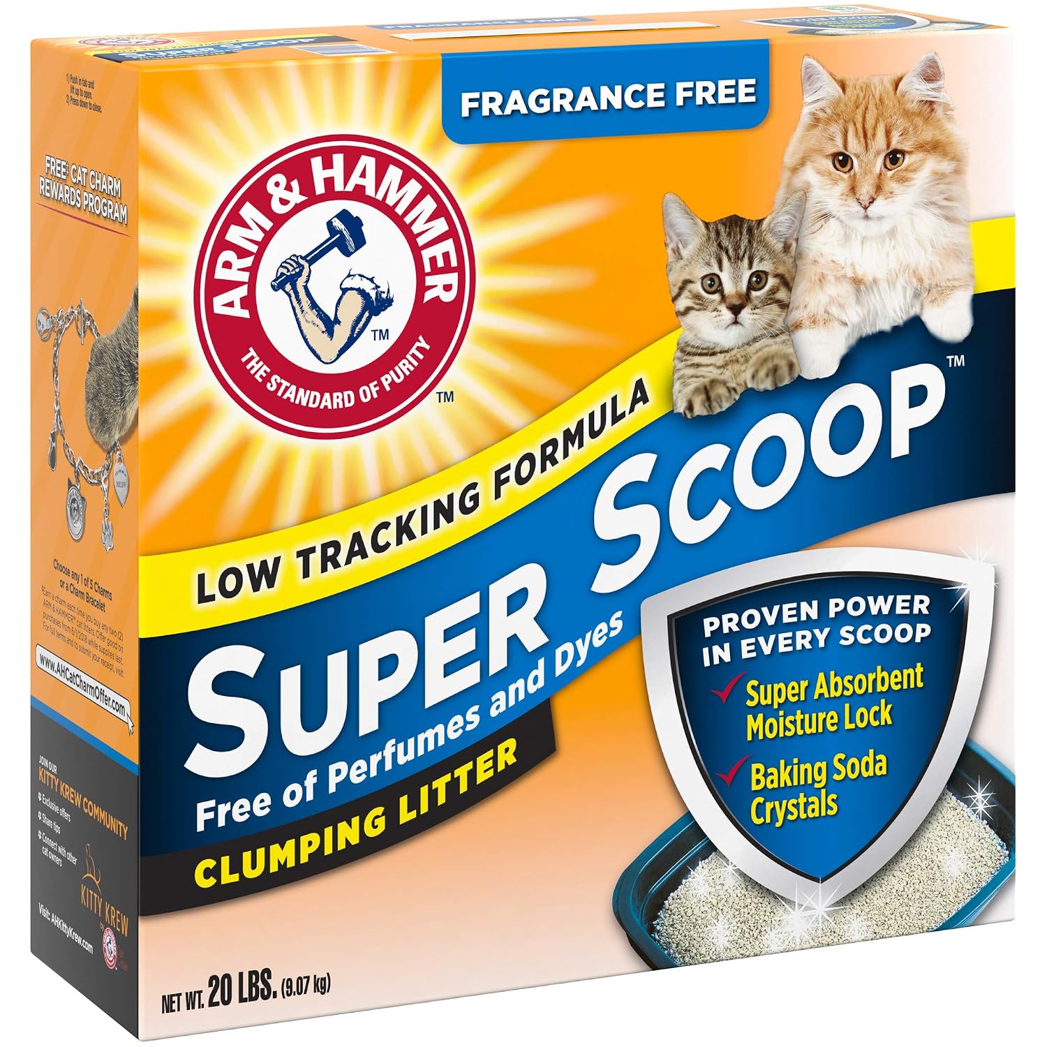 Arm & Hammer Super Scoop Litter, Unscented, 20 Lbs