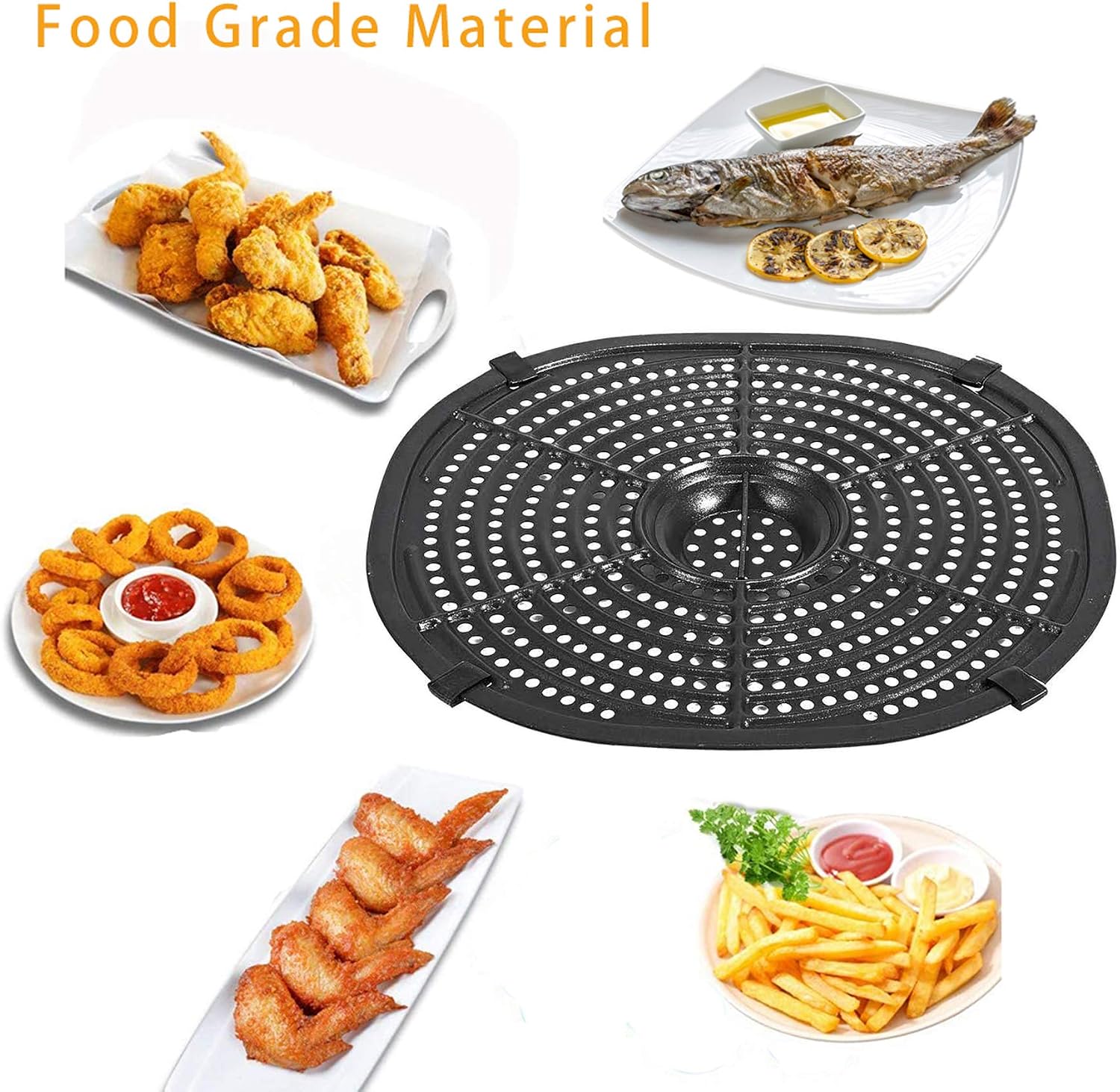 Air Fryer Replacement Grill Pan For Power XL 7QT,Crisper Plate,Air fryer Accessories,Non-Stick Fry Pan