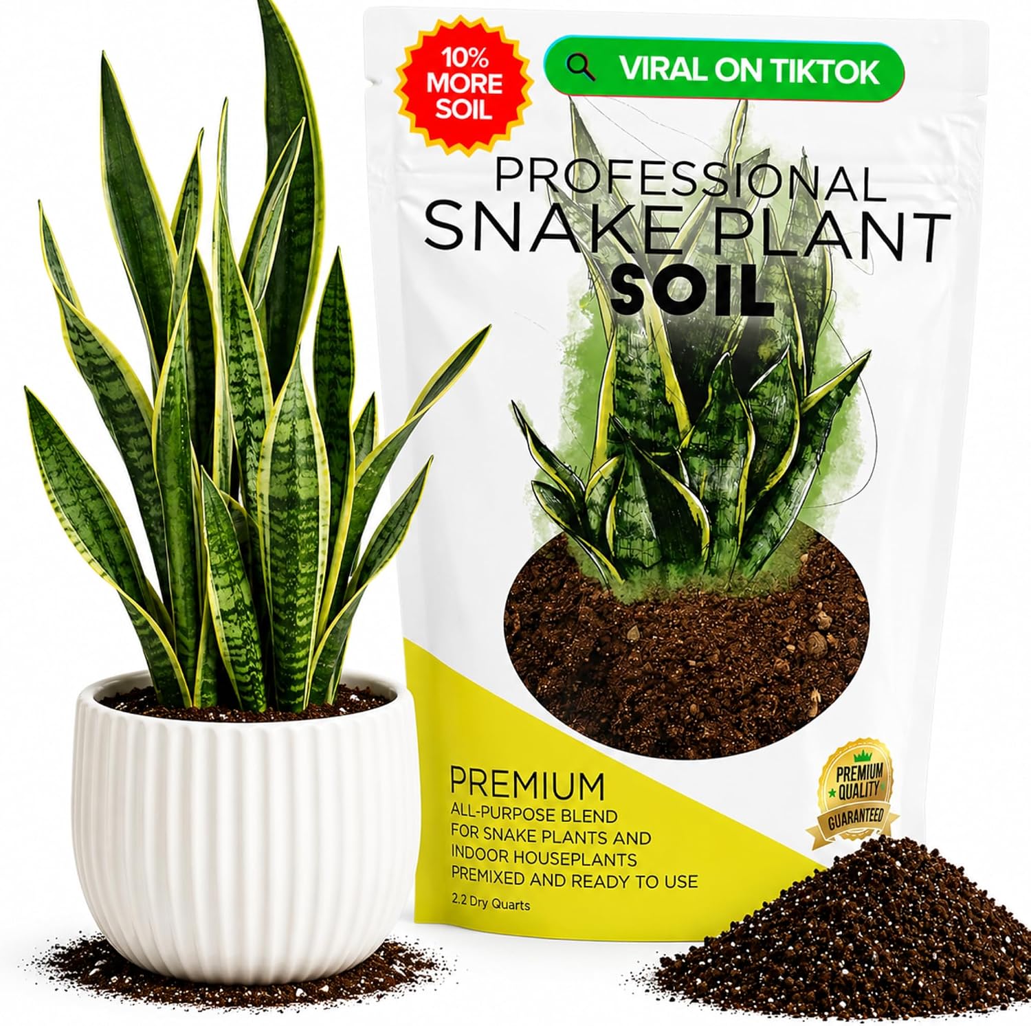Professional Bonsai Soil Mix Ready to Use | Large 2.2 Quarts, Premium Potting Soil for Bonsai Trees