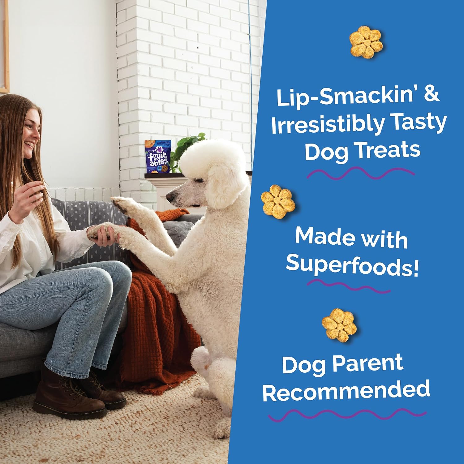 Fruitables Baked Dog Treats, Low Calorie Treats, Pumpkin & Banana, 7oz | Healthy Dog Treats, Training Treats, Crunchy Dog Biscuits, Limited Ingredient Recipe, Healthy Puppy Snacks, Made in USA