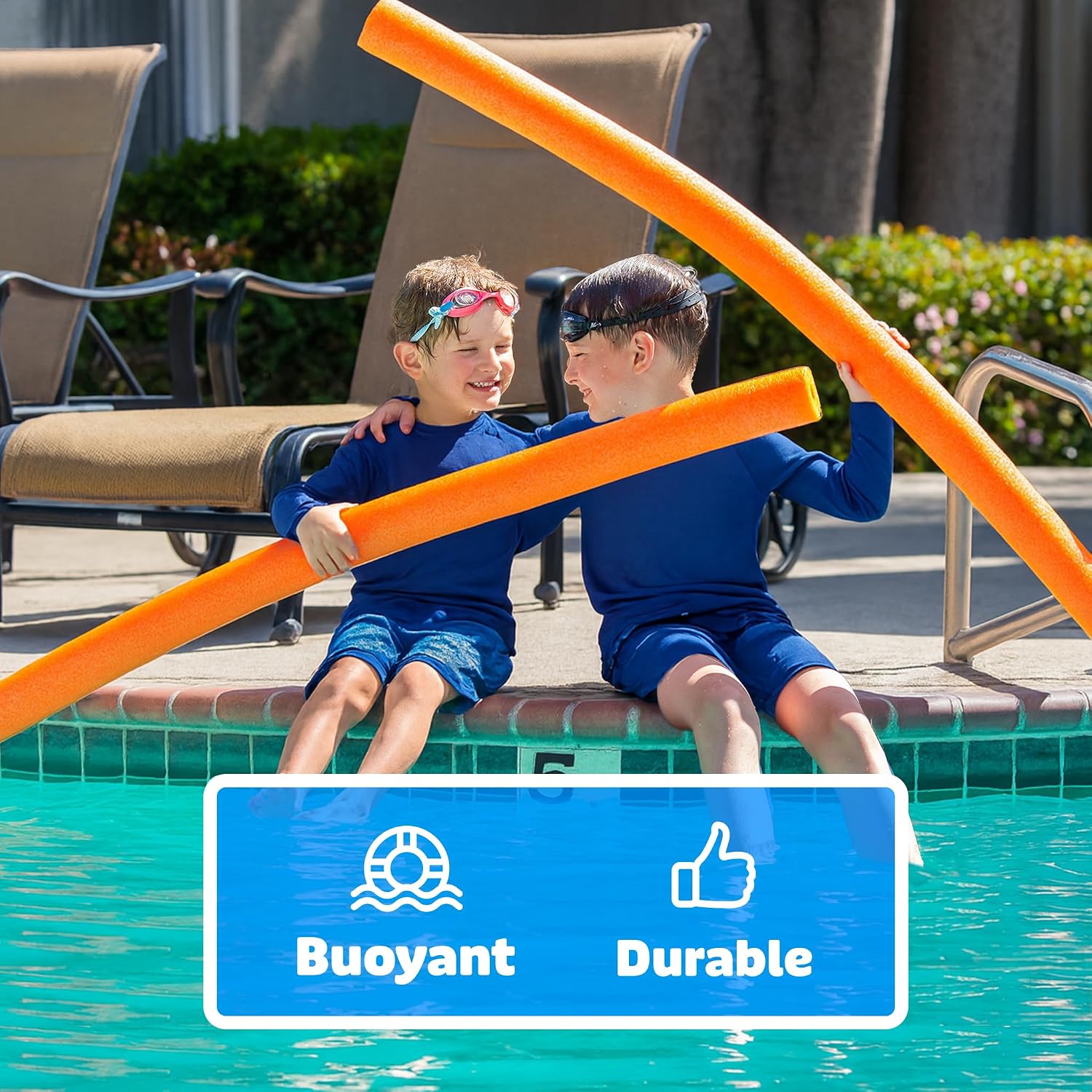 Oodles of Noodles Jumbo XL Pool Swim Noodles - 55" x 3.5" Hollow Core