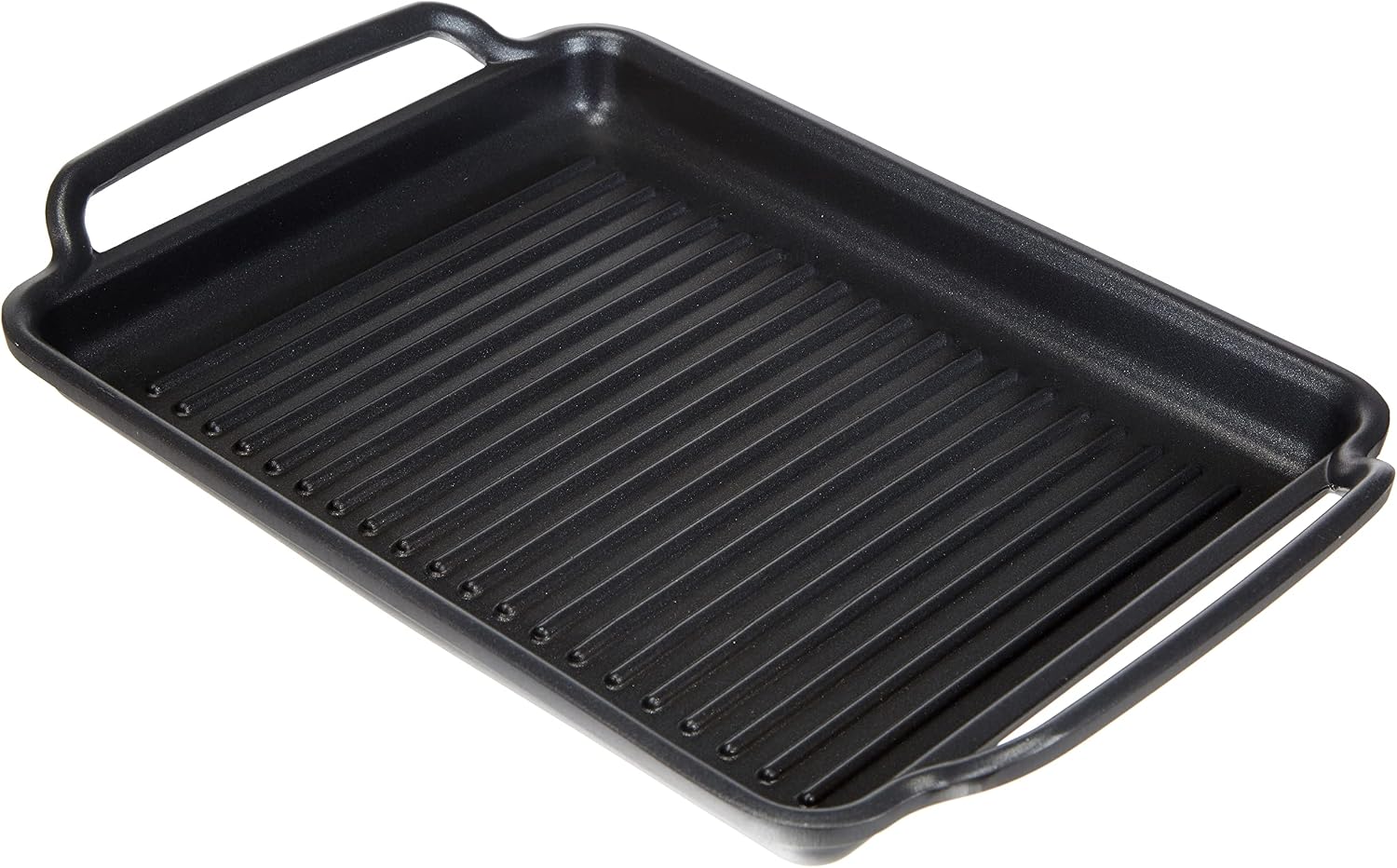 Monix Solid+ Cast Aluminium Non-Stick Ribbed Hot Plate, 40 cm, Black