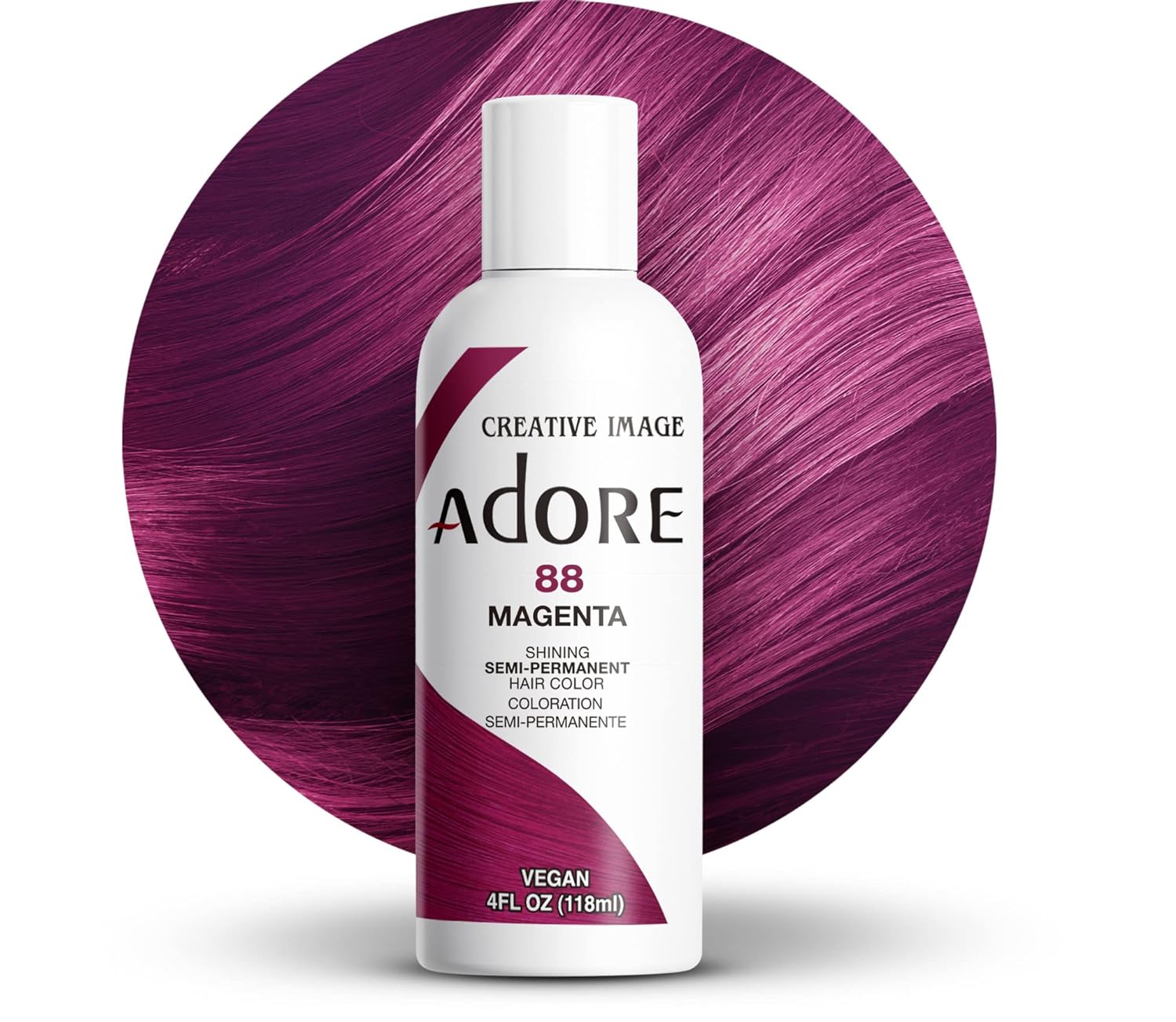 Adore Semi Permanent Hair Color, 107 Mocha, 4 Fl Oz | Vegan & Cruelty-Free Brown Hair Dye | No Ammonia, No Peroxide, No Alcohol