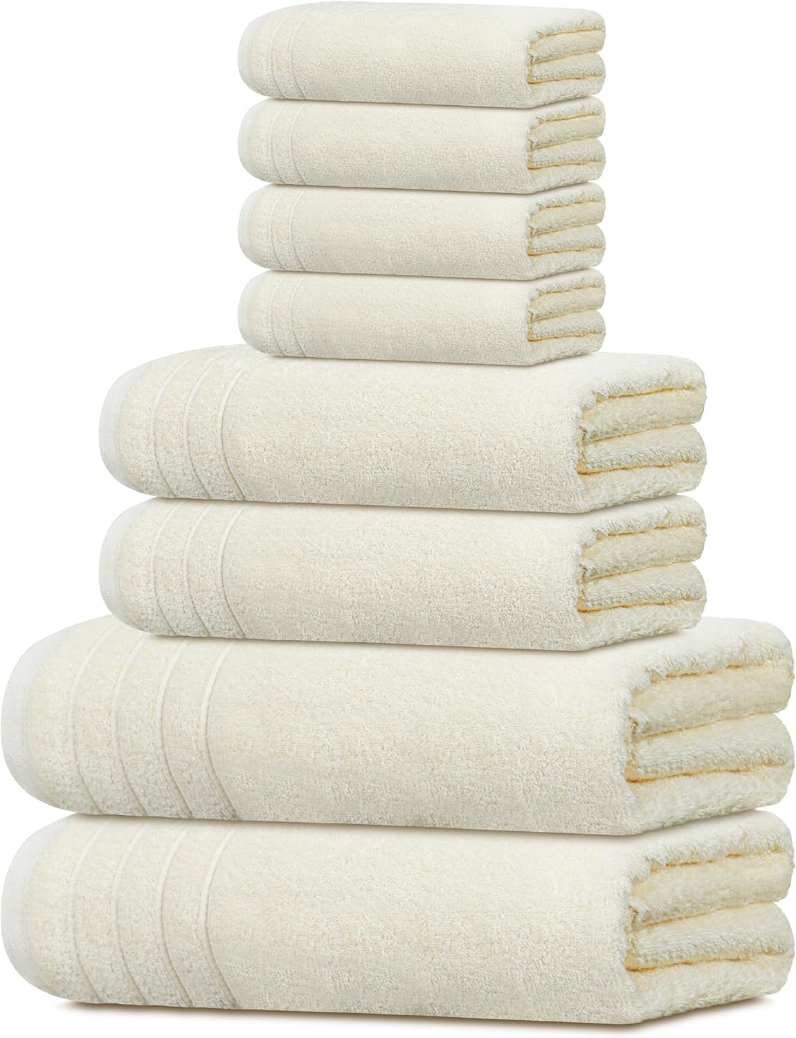 Tens Towels 8 Piece Towel Set, 2 XL Bath, 2 Hand, 4 Washcloth, Dark Grey