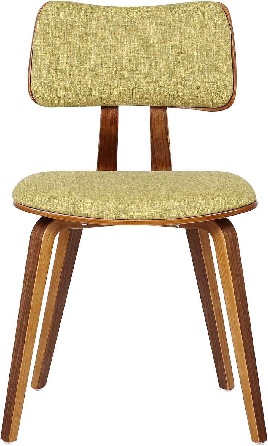 Armen Living Jaguar Dining Chair in Charcoal Fabric and Walnut Wood Finish,Charcoal/Walnut Finish 20D x 18W x 29H in