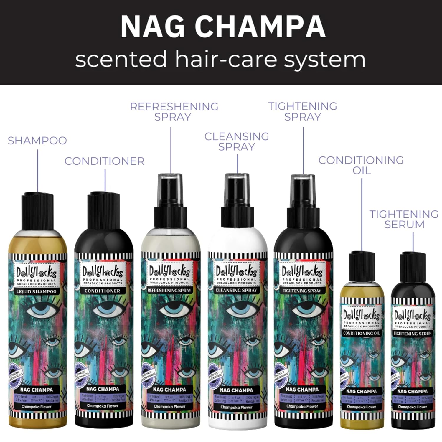Dollylocks Clarifying Liquid Shampoo | Rosemary Peppermint Lemon | Paraben-free, Plant-Based, Vegan, Residue-Free Loc, Braid, Dreadlock Care | All hair types | 8oz