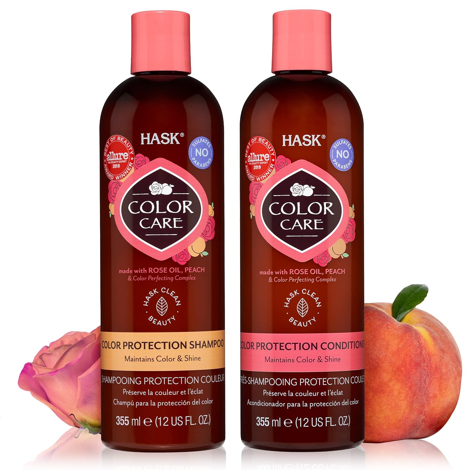 HASK Biotin Boost Thickening Shampoo + Conditioner Set | Adds Fullness, Strengthens, Volumizes, Sulfate-Free, Paraben-Free, Gluten-Free, Color Safe | 12oz each