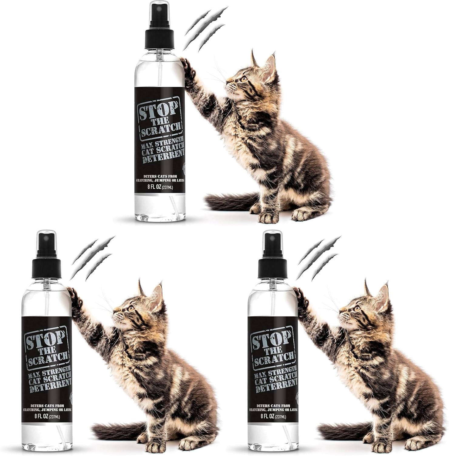 Stop the Scratch Cat Scratch Spray Deterrent – Rosemary Oil, 8 oz