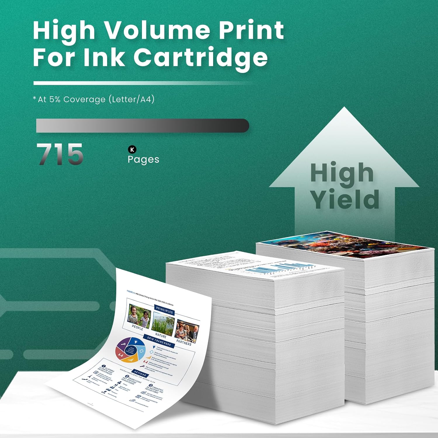 GREENBOX 61XL Black Ink Cartridge High Yield for 61XL Ink Cartridge