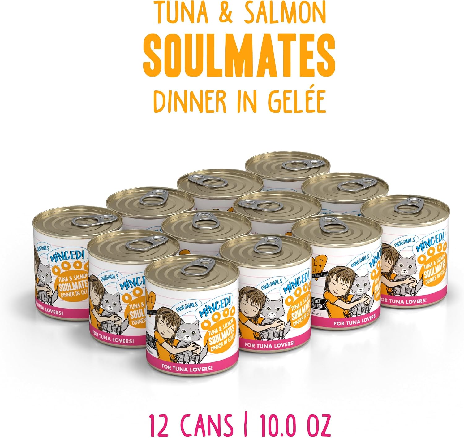 Weruva BFF Minced Natural Wet Cat Food, Batch O Besties Variety Pack, 5.5oz Can, Pack of 8