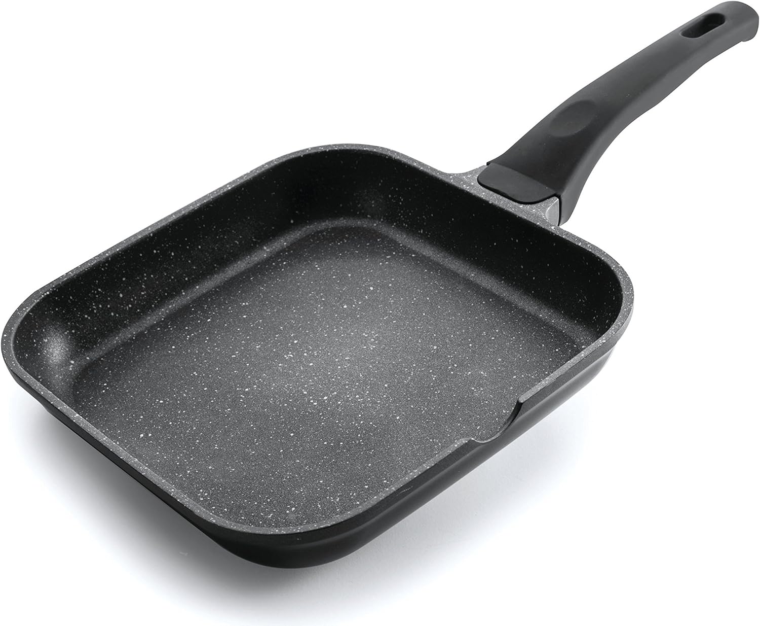 Lacor Square Eco-Stone Bread 28X28 Cms, Cast Aluminium, Black, 28 x 28 cm