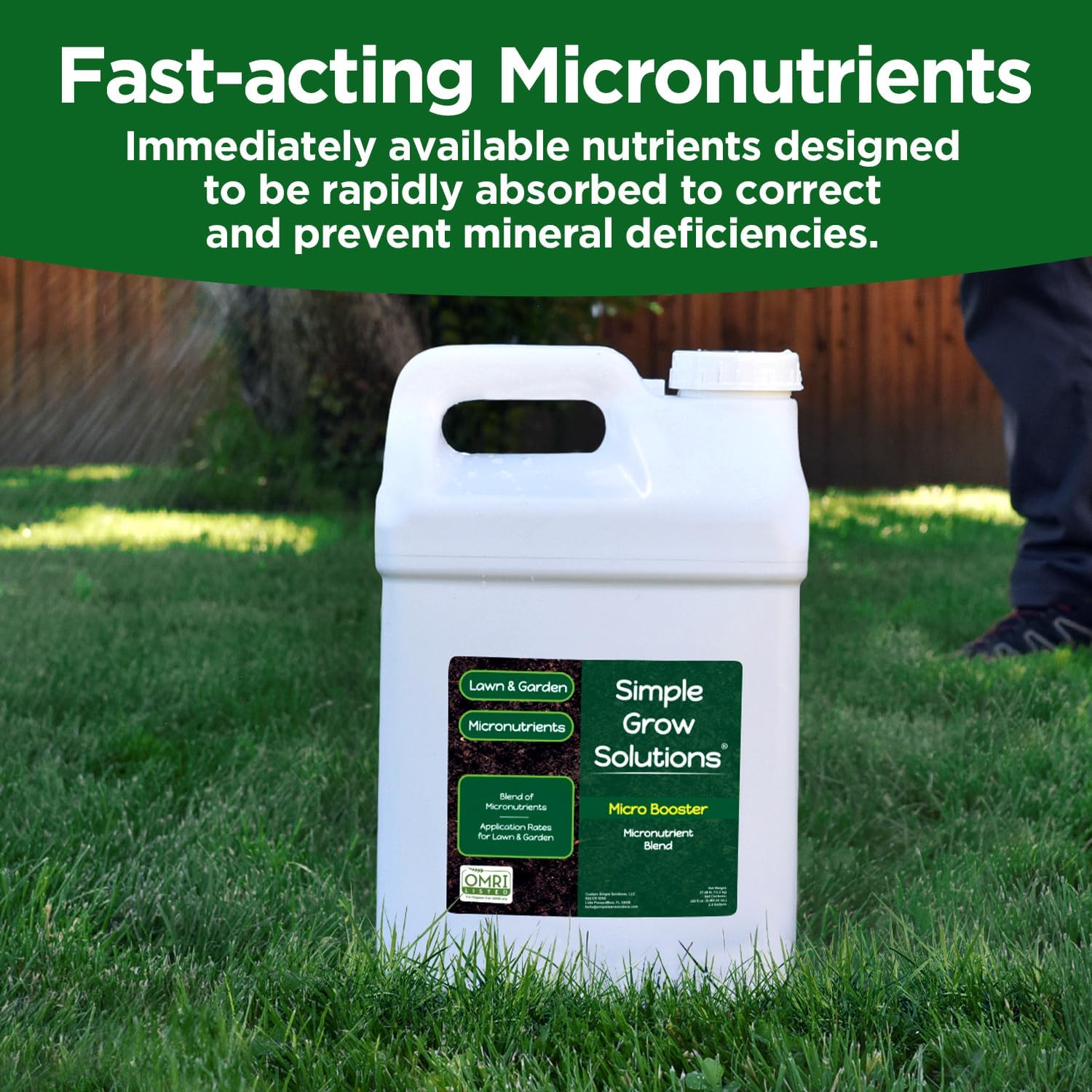 Organic Micronutrient Booster- Complete Plant & Turf Nutrients- Simple Grow Solutions- Garden & Lawn Fertilizer- Grower, Gardener- Liquid Food for Grass, Tomatoes, Flowers, Vegetables (32 Ounce)