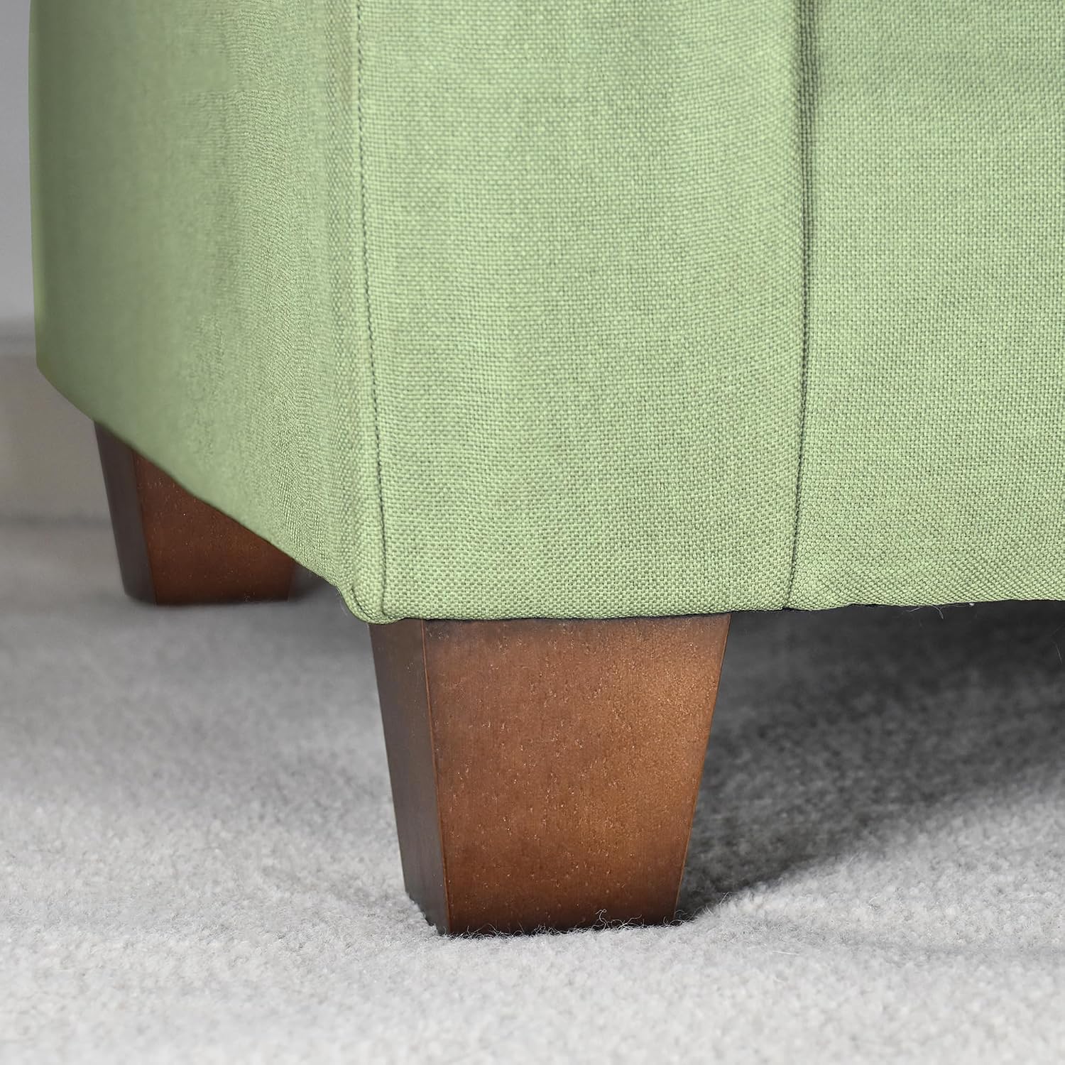 Sofa Legs Square Bed Feet 2 inch Wood Replacement Leg for Furniture Set of 4, Dark Brown