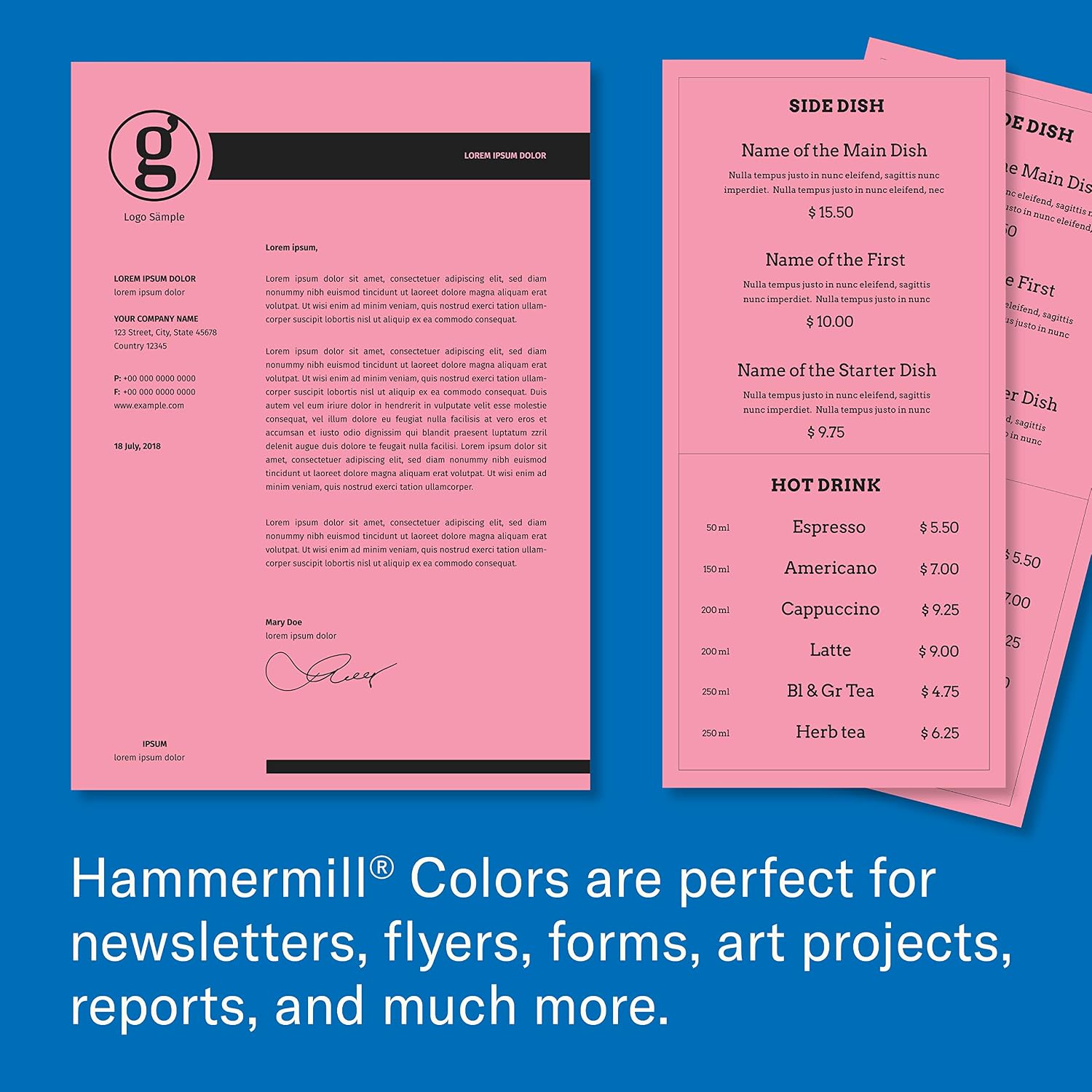Hammermill Colored Paper, 20 lb Ivory Printer Paper, 8.5 x 11 - Made in the USA, Pastel Paper, 103176R - 1 Ream (500 Sheets)