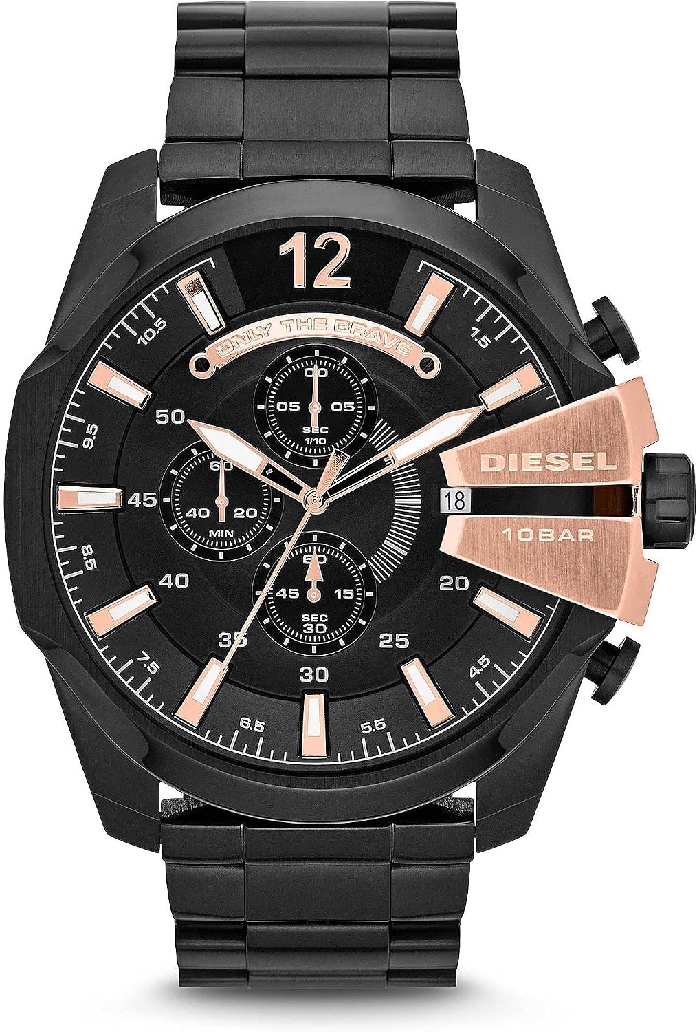 Diesel Mega Chief Watch for Men, Chronograph Men's Watch