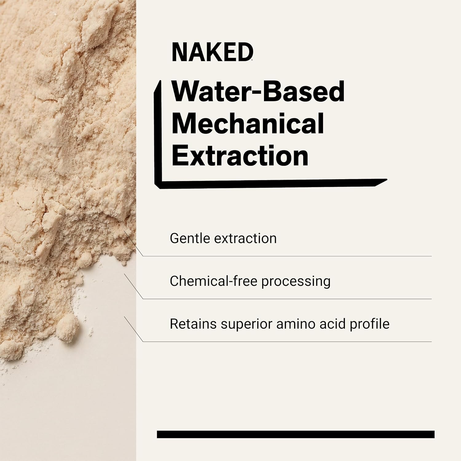 NAKED Pea - 5LB 100% Pea Protein Powder from North American Farms - Unflavored Vegan Pea Protein Isolate - NSF Certified, Plant Protein Powder, Easy to Digest - 76 Servings