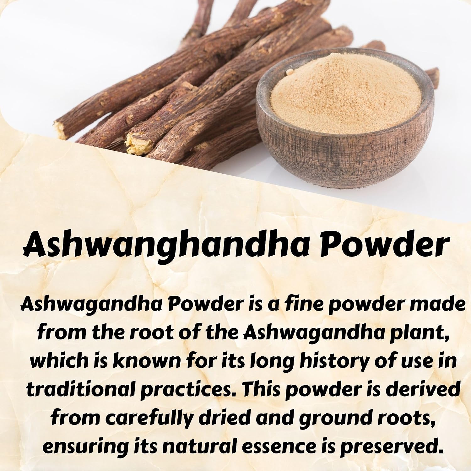 Herbs Botanica Ashwagandha Root Powder Withania Somnifera Powder Ashwaganda Ayurvedic Herbal Supplement Support and Strength 5.3 oz