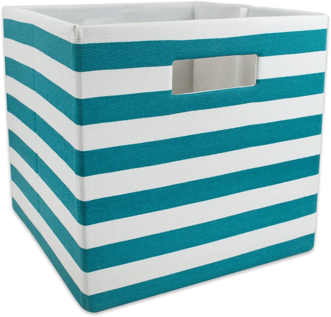 DII Polyester Cube Storage Collection Collapsible Hard Sided Bin, 13x13x13, Black