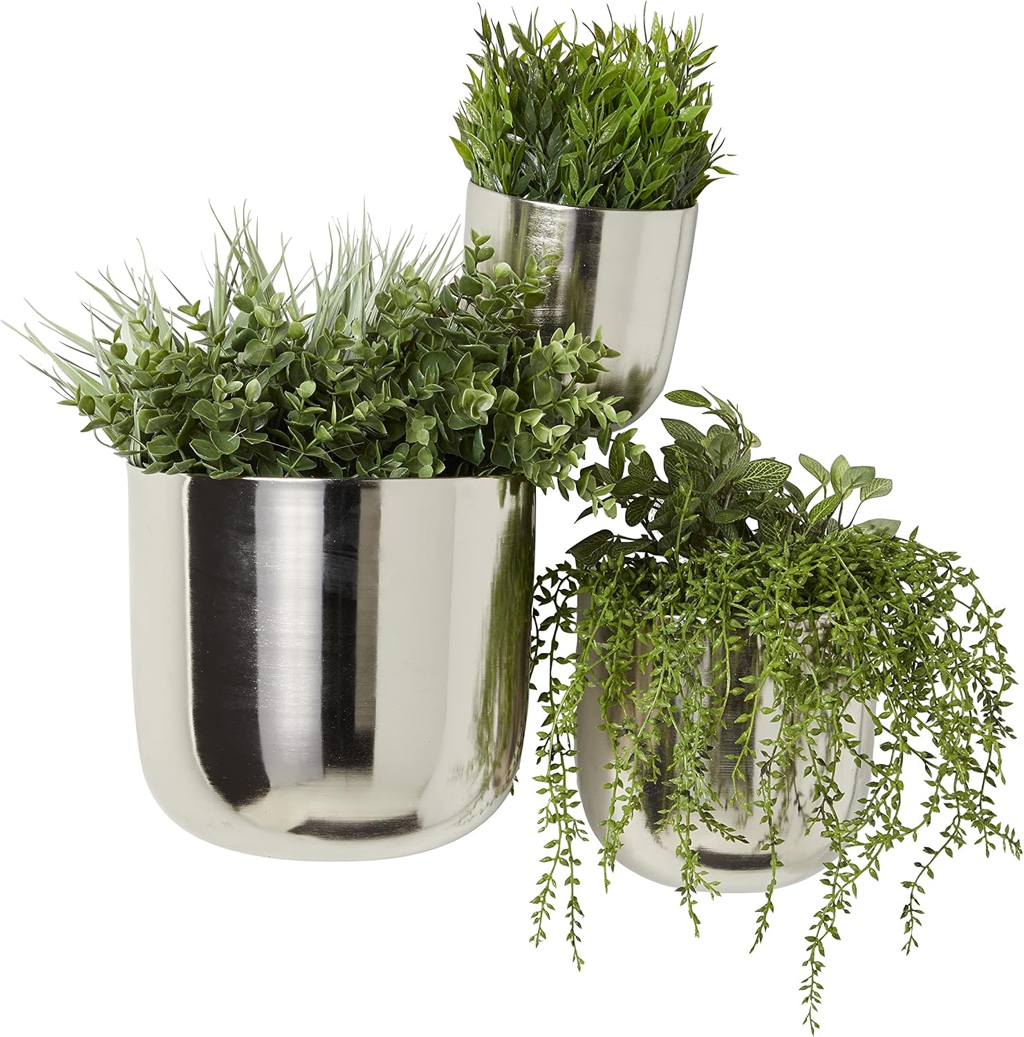 Deco 79 Metal Round Planter with Removable Stand, Set of 2 16", 13"H, Black