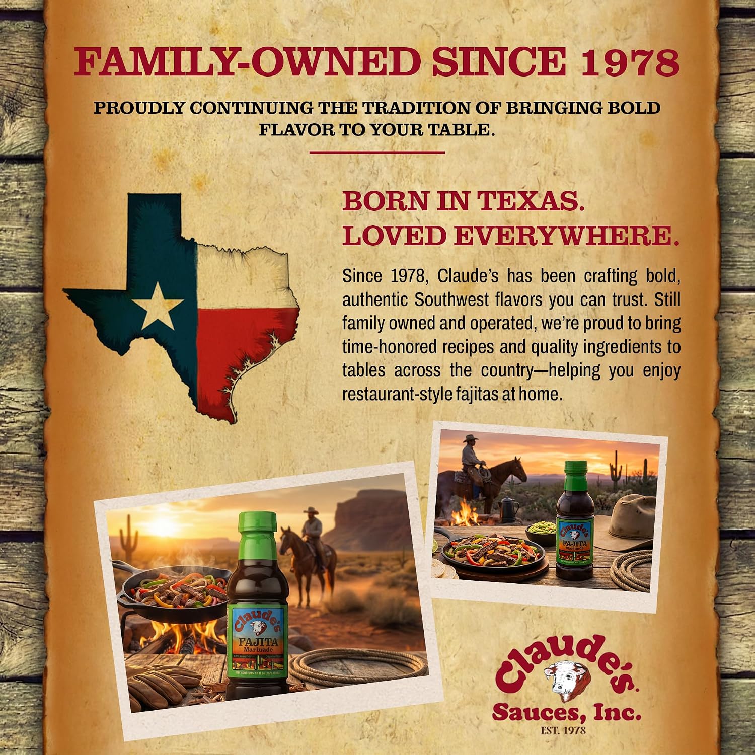 Claude's BBQ Brisket Marinade Sauce, Gluten Free Texas Style, 128 oz | Restaurant-size gallon of smoky Texas tenderizing brisket marinade - all natural & gluten free.