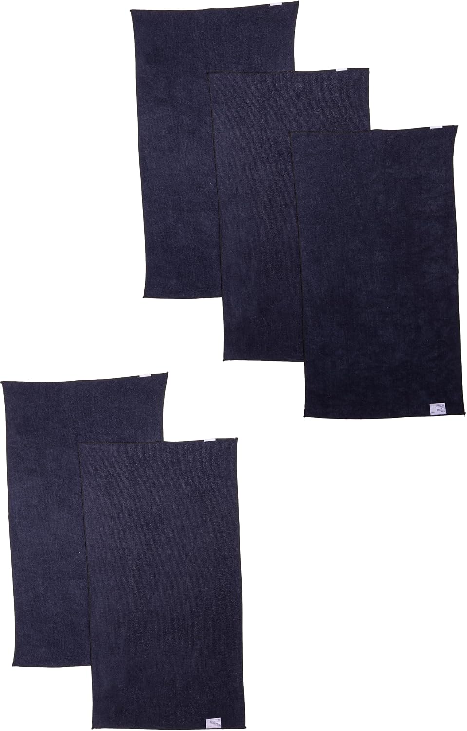 Fromm Softees Microfiber Hair Towels, Absorbent Salon Hair Towels for Hairstylists, Barbers, Spa & Gym, Fast-Drying, Ultra-Soft, Lint-Free, Multi-Purpose Towels, 16" x 29"- 10-Pack - Black