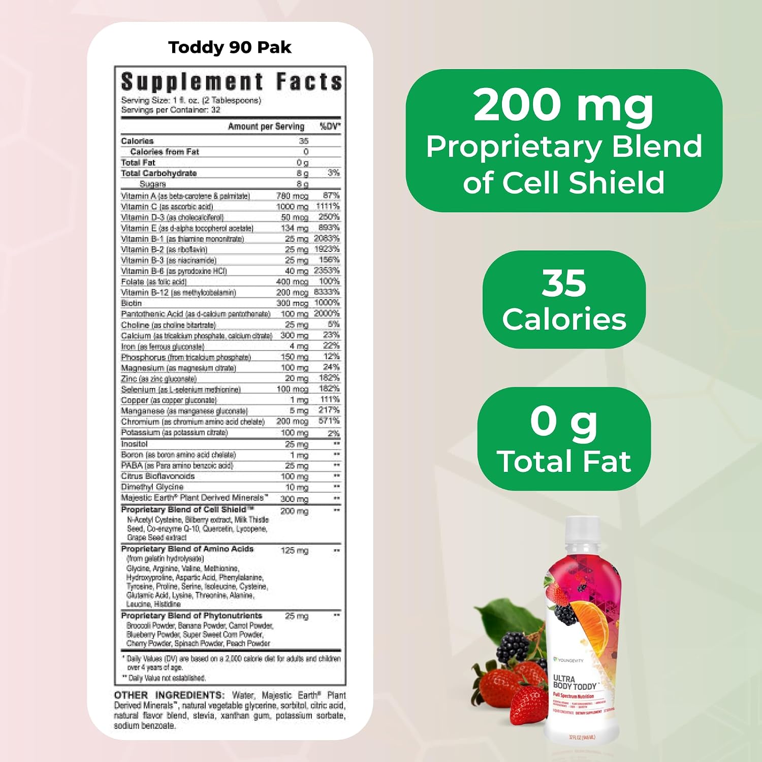 Youngevity Toddy 90 Pak Complete Nutrition with Ultra Body Toddy and EFA | 100+ nutrients, vitamins, minerals, amino acids, phytonutrients