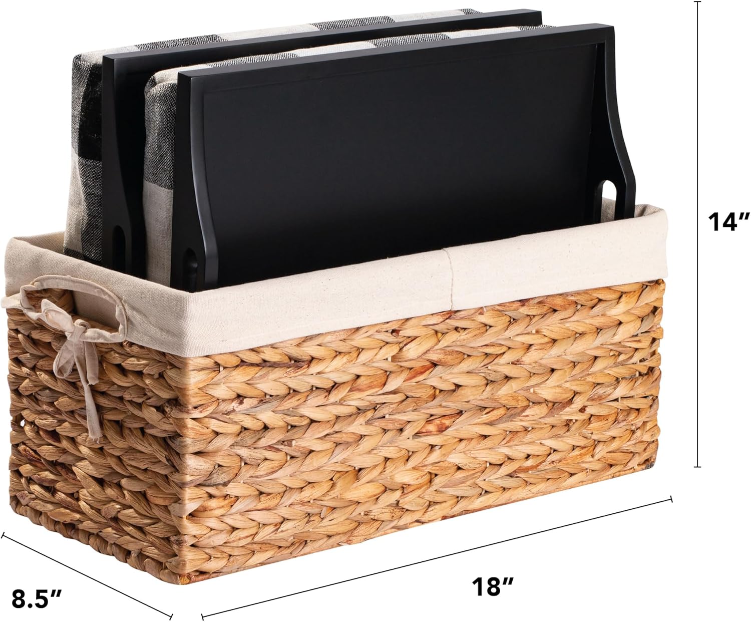 ROSSIE HOME Wood Lap Tray – Natural Acacia, Fits 15.6” Laptops