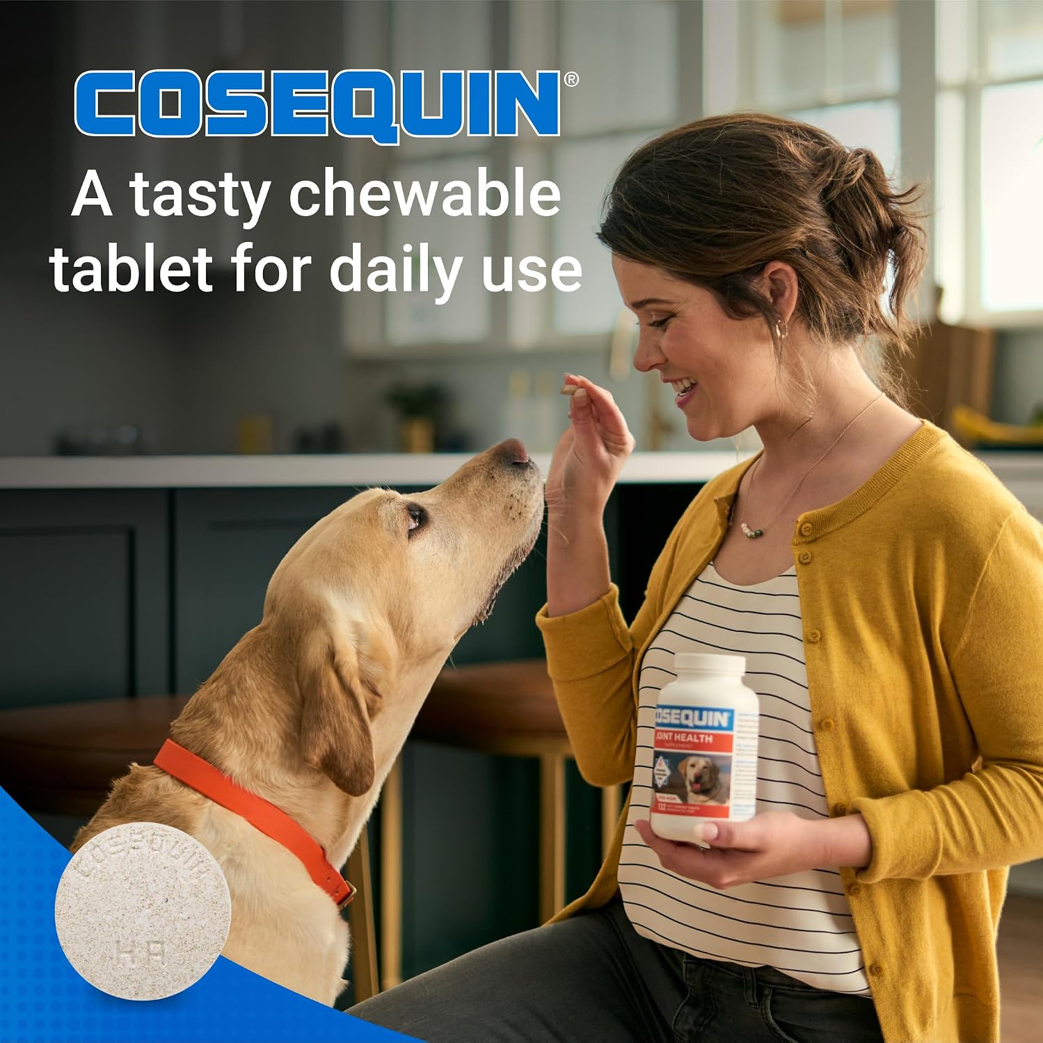 Nutramax Cosequin Joint Supplement for Dogs, Chewable Tablets, 132ct | Glucosamine + Chondroitin for Dogs with MSM, Supports Healthy Joints, All Breeds & Sizes, All Ages