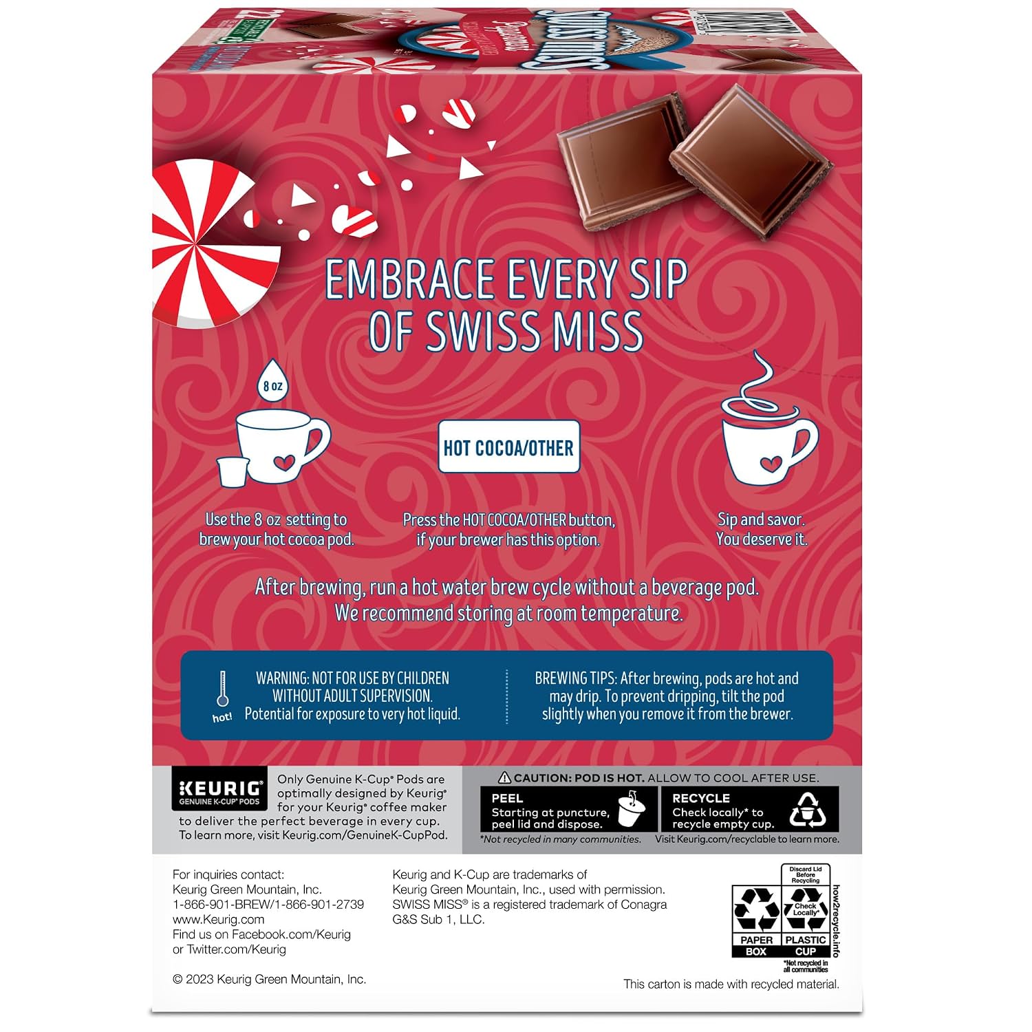 Swiss Miss Milk Chocolate Hot Cocoa Keurig Single-Serve K Cup Pods, 28 Count