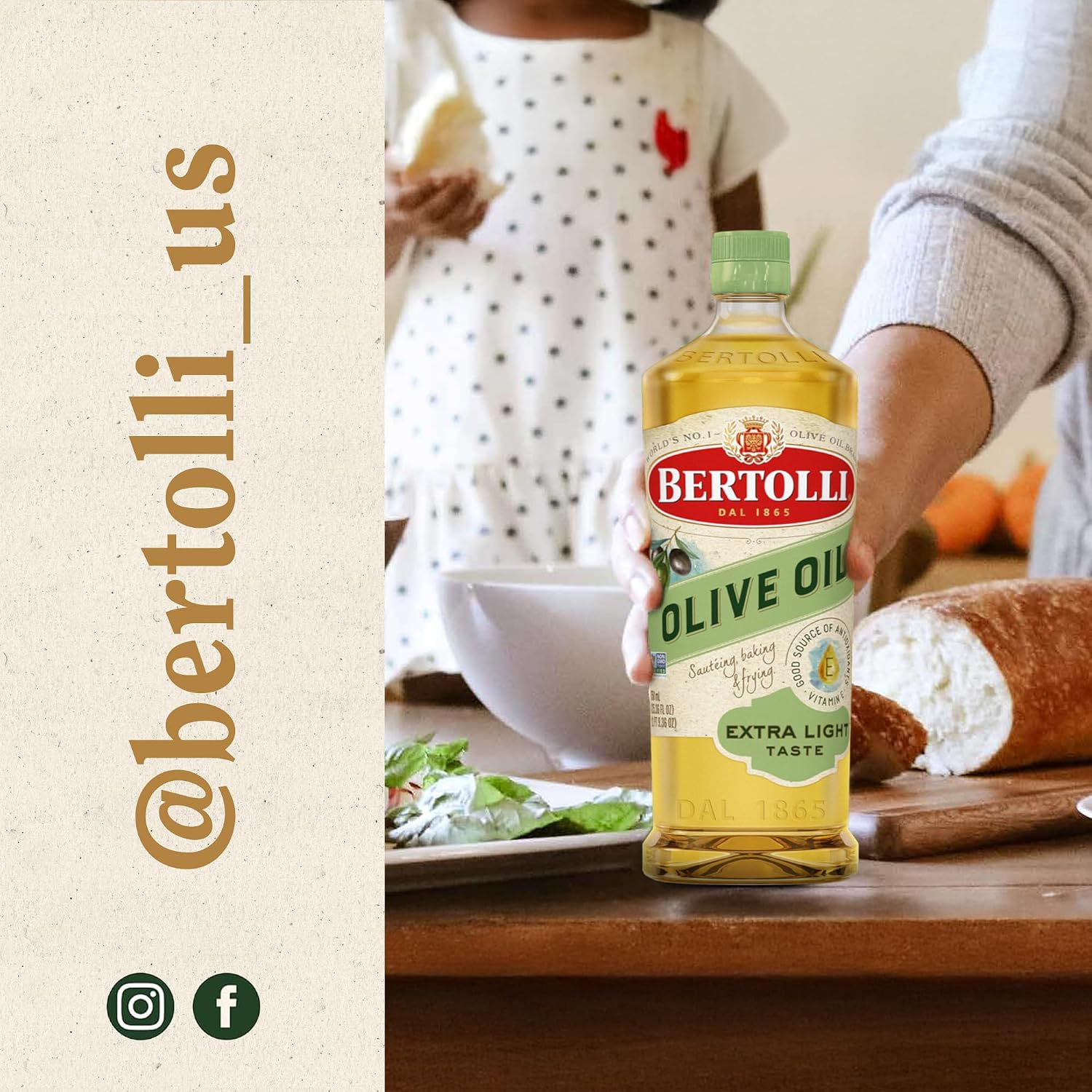 Bertolli Extra Light Olive Oil, Light Taste, 50.7 fl oz