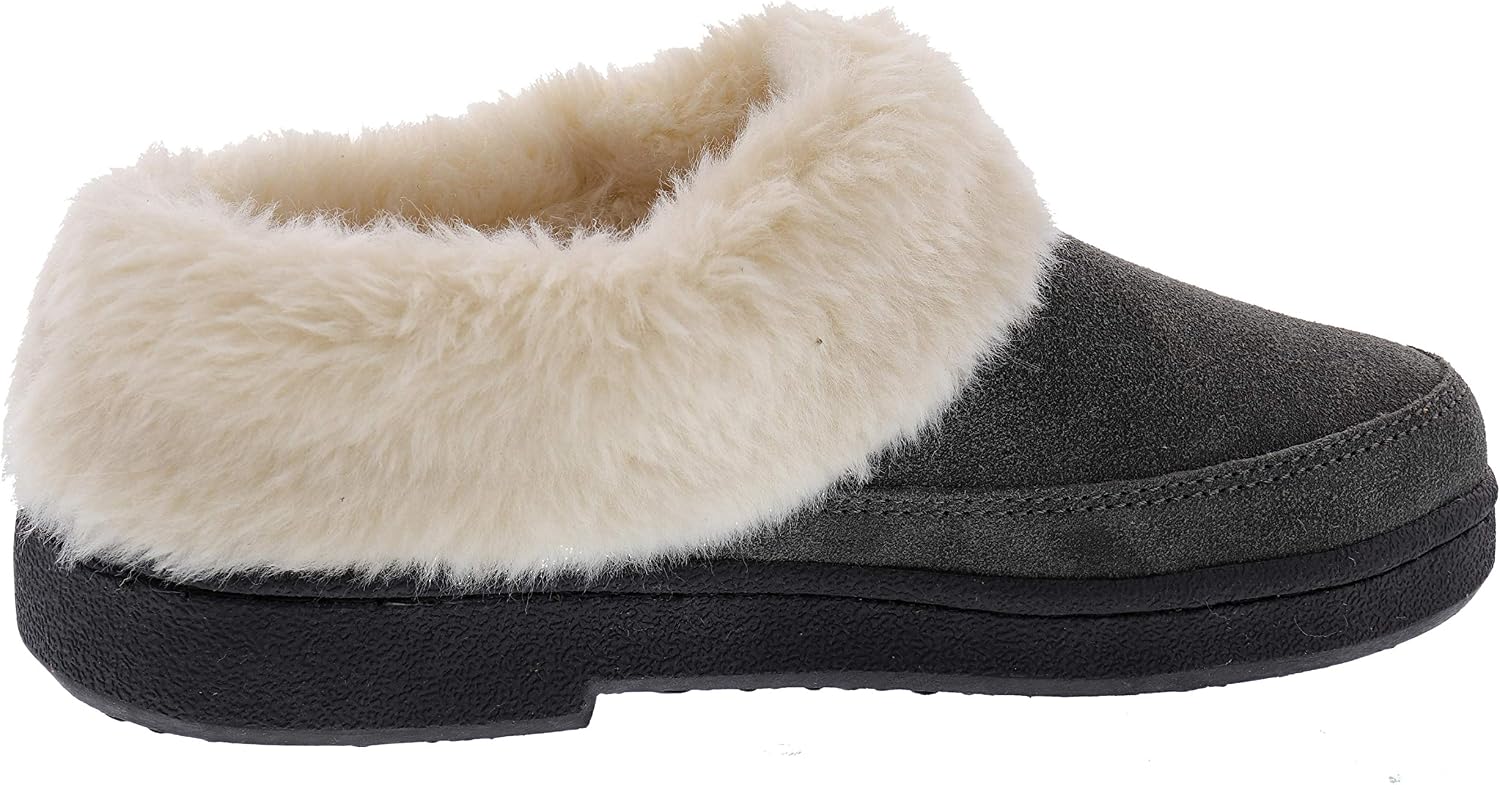 Clarks Womens Faux Fur Lined Clog Slippers Warm Cozy Indoor Outdoor Plush Slipper for Women