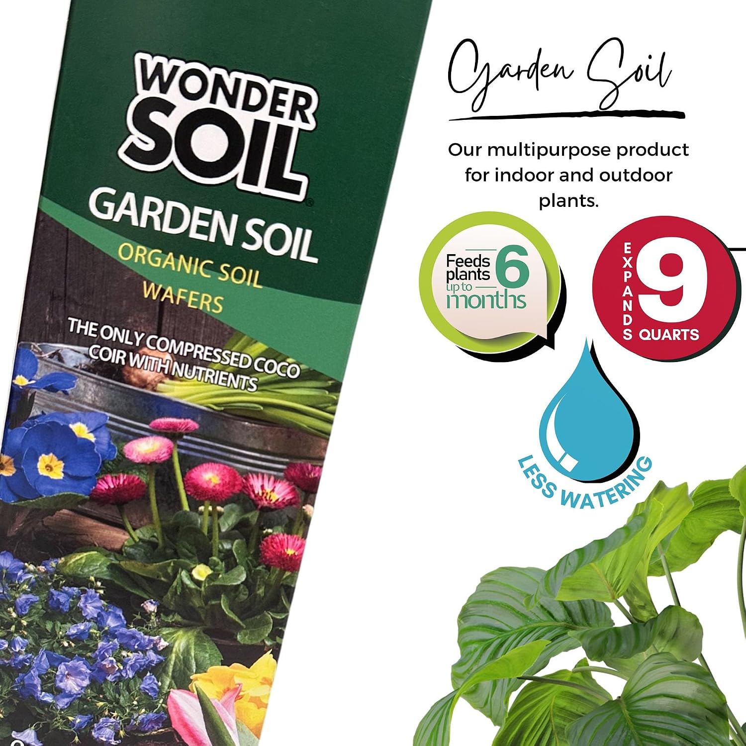 | 18 Wafers | 1 Wafer Fills an 8" Pot | Ready to Plant Organic Potting Soil Loaded with Nutrients | 18 Wafers Expand to 9 Quarts of Indoor Outdoor