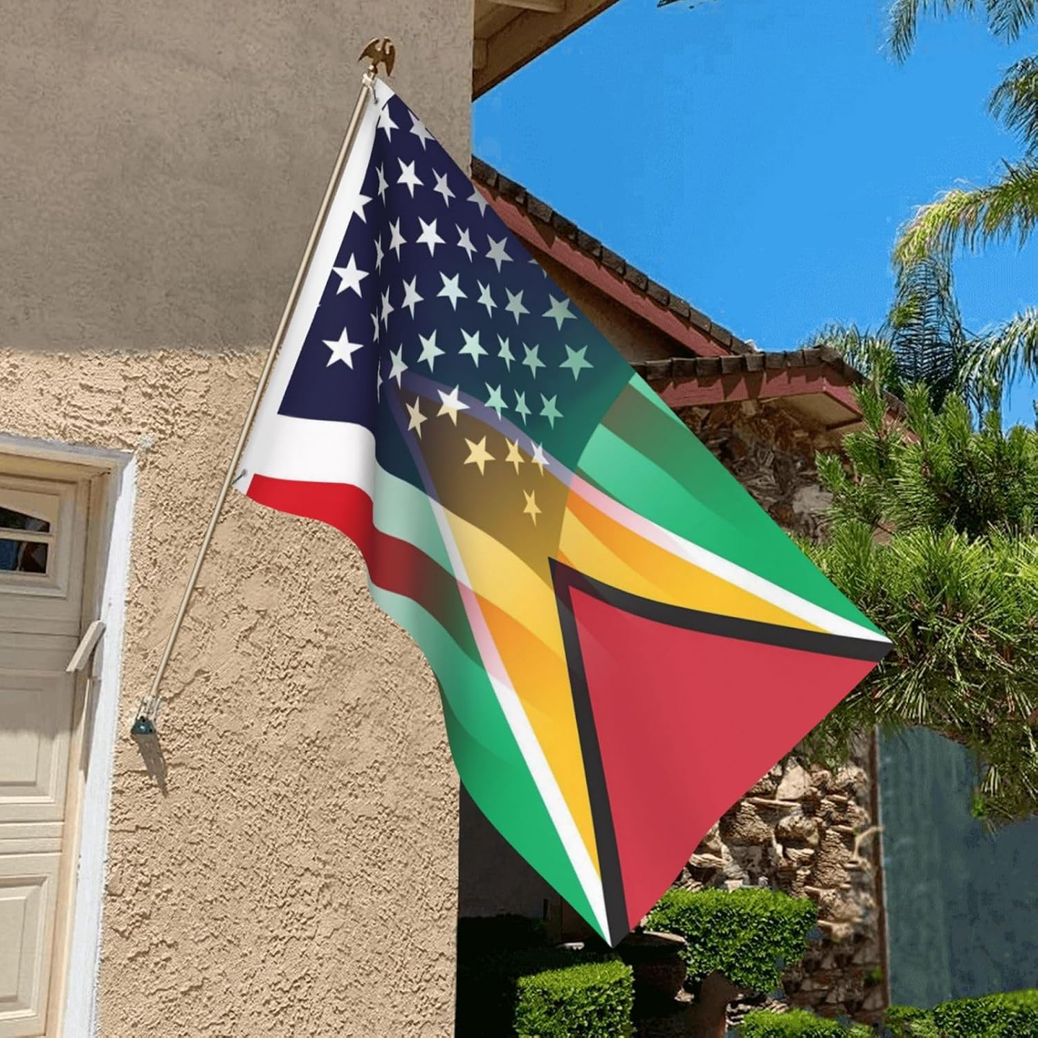 Nicaragua Nicaraguan And American Flag America USA 3x5 Ft Patriotic Banner Outdoor Indoor Decoration National Flags for Garden Car Yard Outside Decor