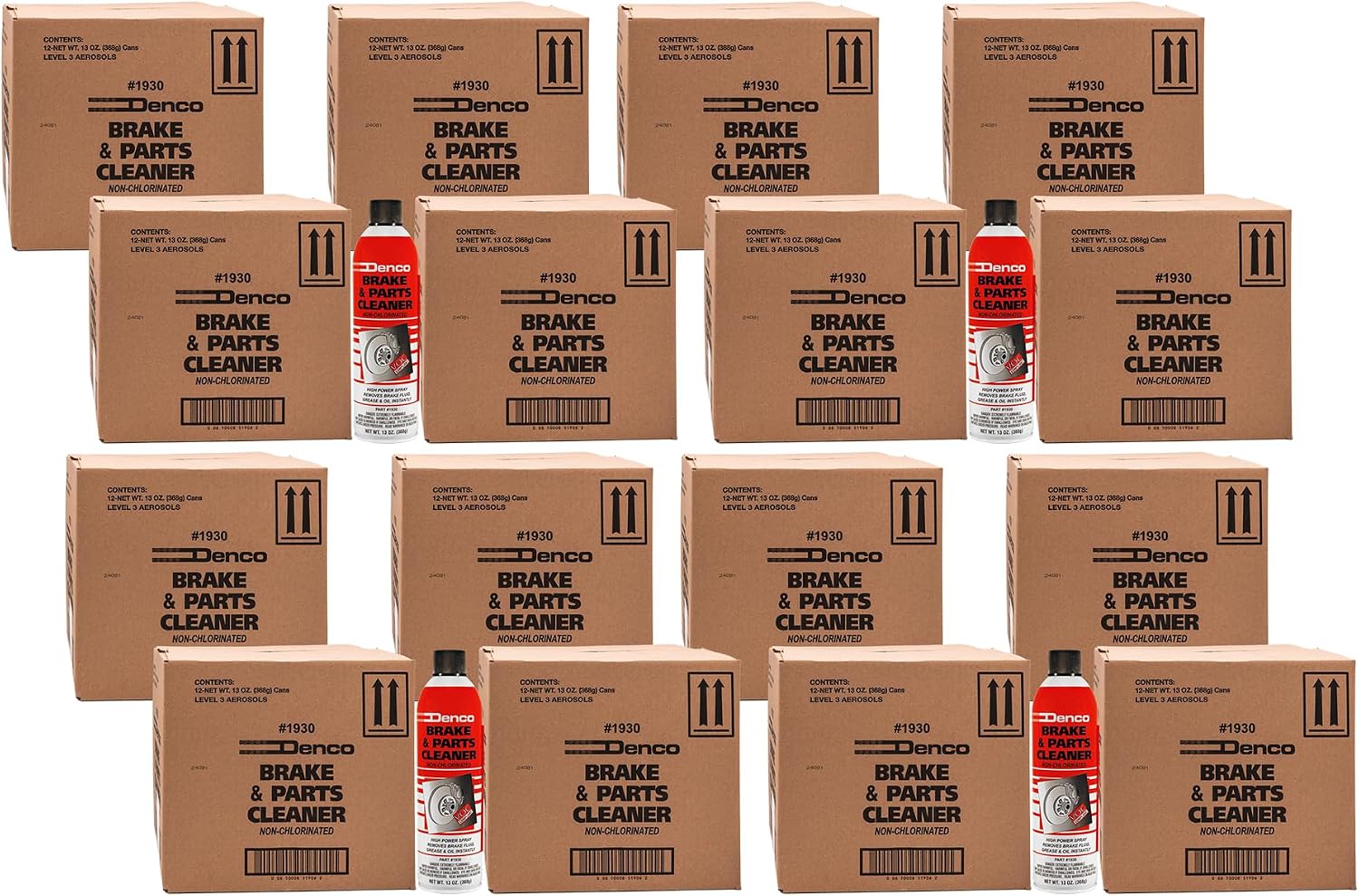 Denco 1930 Brake & Parts Cleaner, Non-Chlorinated, 13oz, 12-Pack