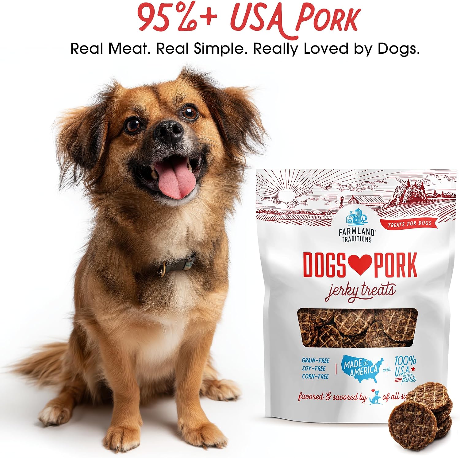 Farmland Traditions Filler Free Dogs Love Chicken Premium Jerky Treats for Dogs, 3 lb. Bag