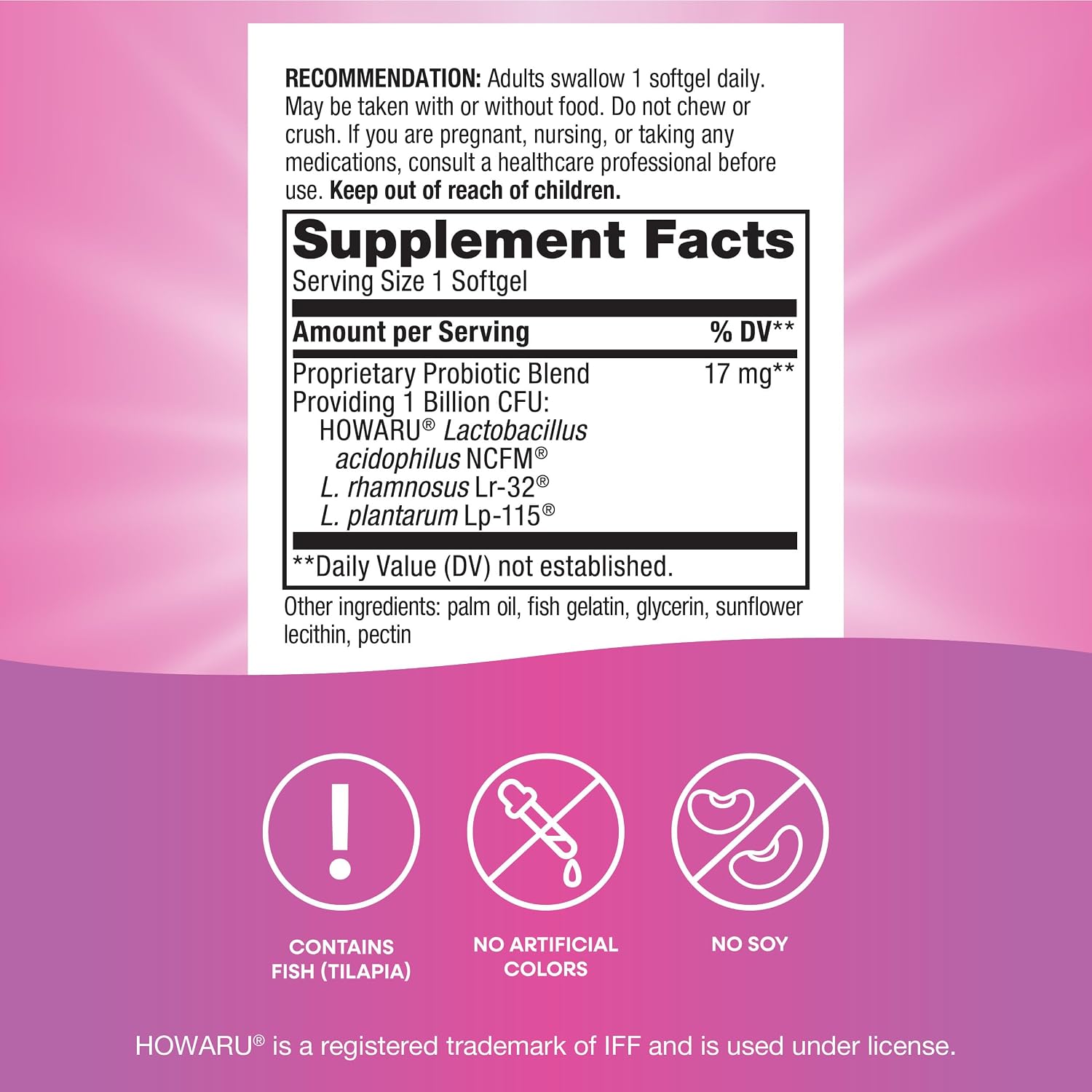 Nature's Way Women's Probiotic Pearls, Supports Vaginal Health*, 30 ct | Supports Vaginal & Digestive Health*, 1 Billion Live Cultures, Protects Against Occasional Bloating & Constipation*, Softgels