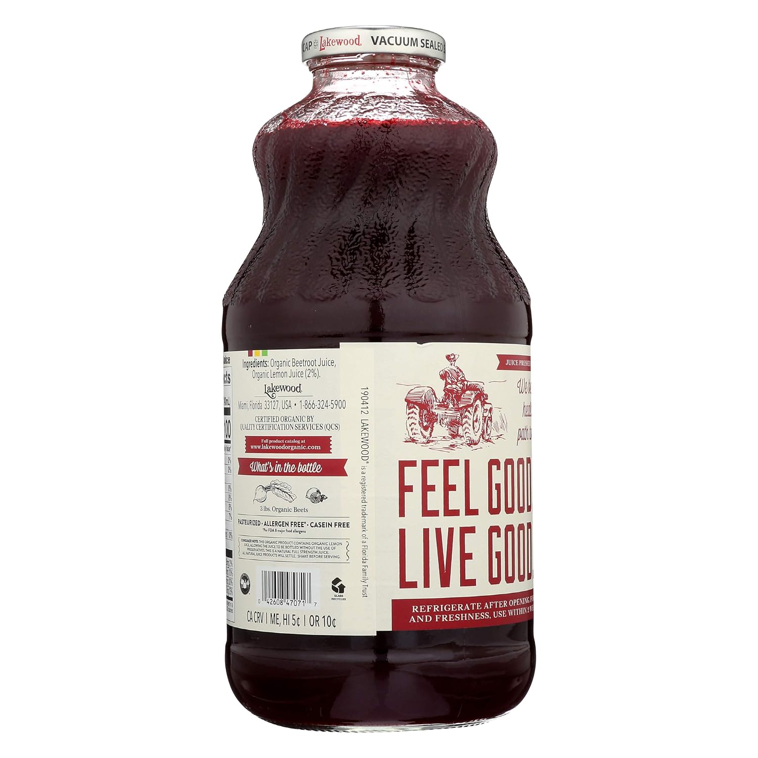 Lakewood, Organic Pure Apple Juice, 32 oz