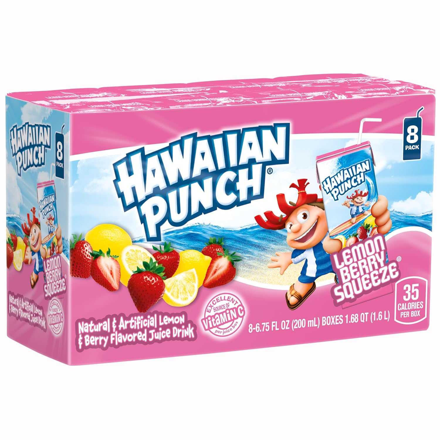Hawaiian Punch Polar Blast Fruit Juice Drink, 10 Fl Oz Bottles, 24 Count (4 Packs Of 6), Ready-to-drink, On-the-go, Caffeine-free, Carbonation-free, Gluten-free, Excellent Source Of Vitamin C